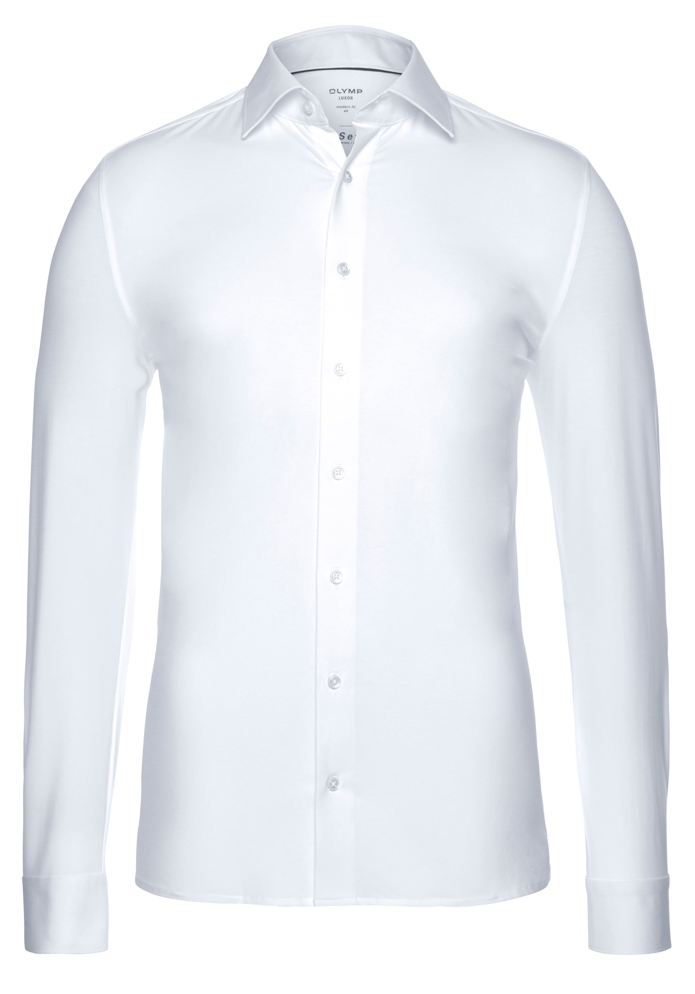 OLYMP Langarmhemd »Luxor 24/Seven modern fit Jerseyshirt«, mit geruchshemmenden Materialeigenschaften