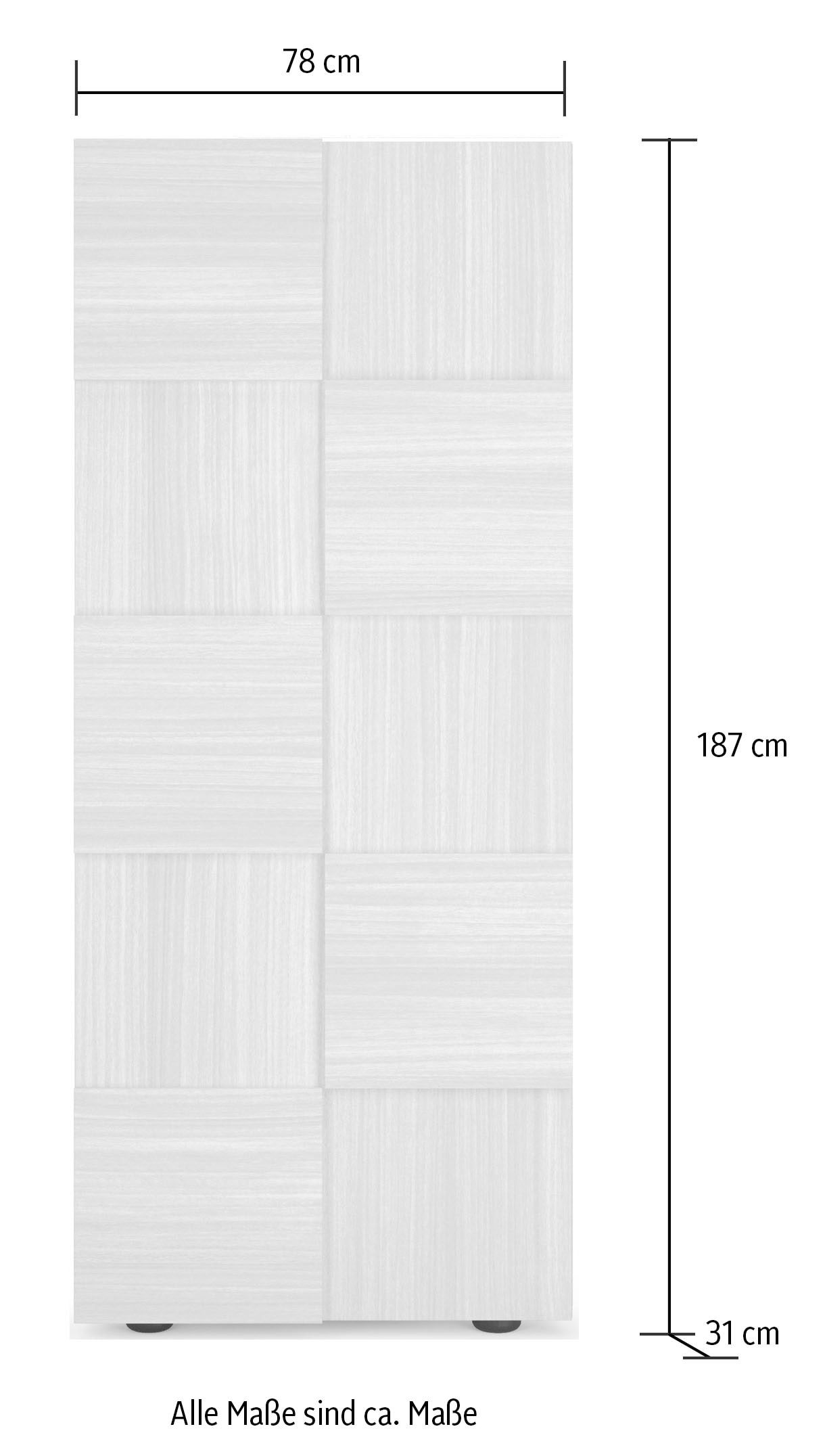 LC Garderobenschrank »Dama«, Breite 78 cm versandkostenfrei auf