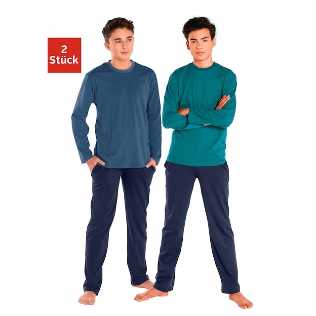 Trendige AUTHENTIC LE JOGGER Pyjama, (4 tlg., 2 Stück), in Basicfarben  versandkostenfrei - ohne Mindestbestellwert kaufen