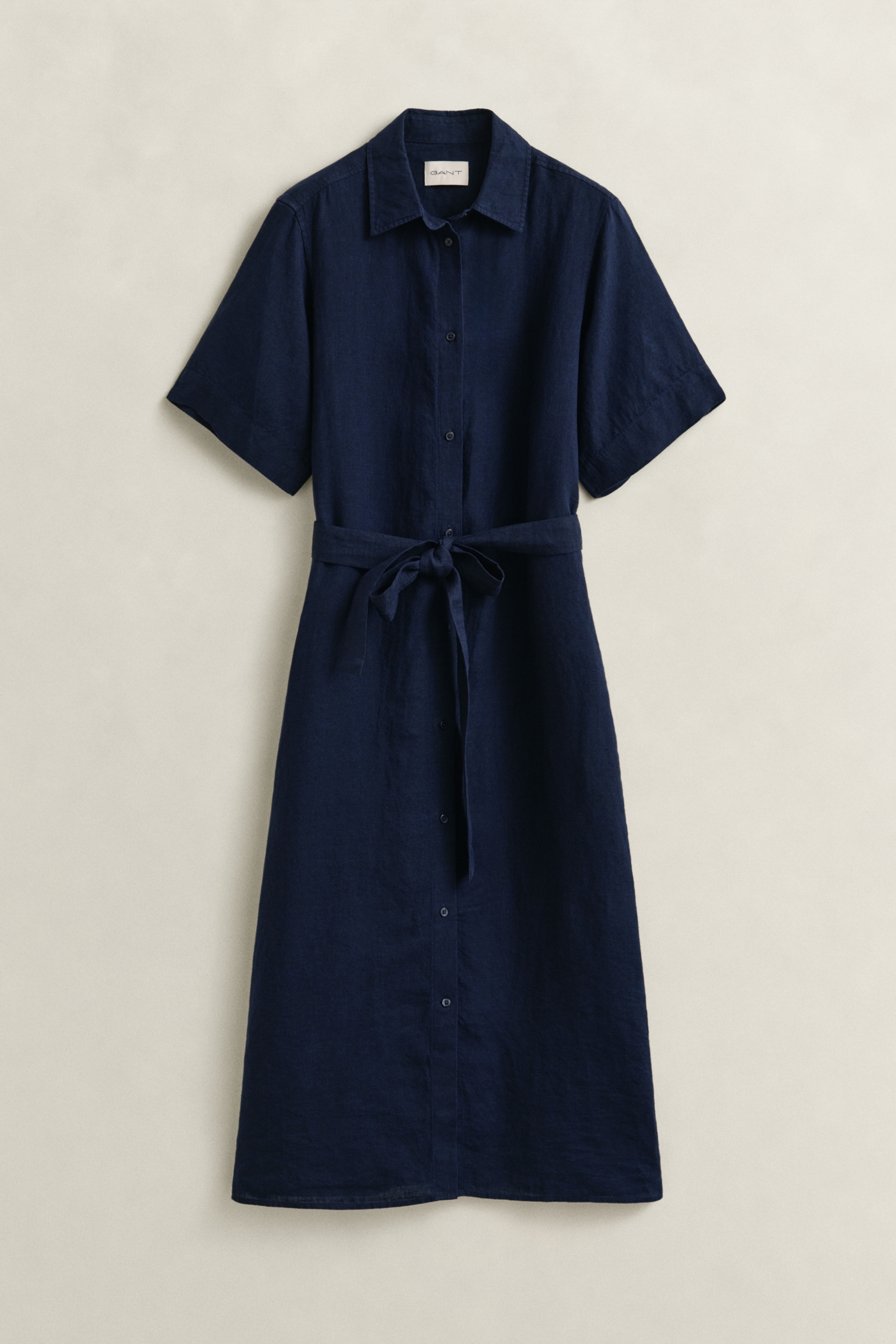 Gant Hemdblusenkleid »LINEN« Ohne Tasche Regular fit mit Bindegürtel