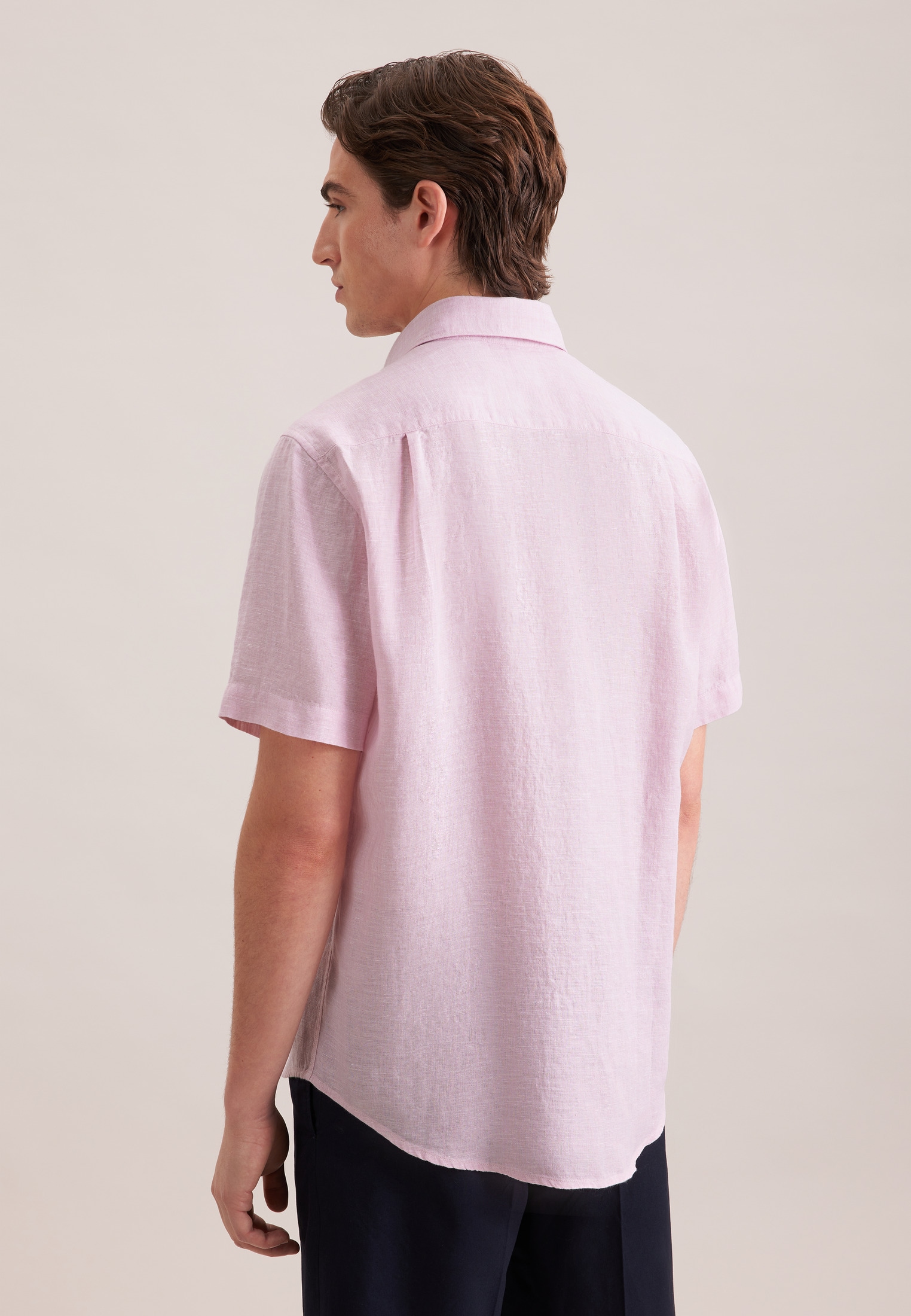 seidensticker Chemise en lin »Schwarze Rose« col Kent 1/2 Regular uni