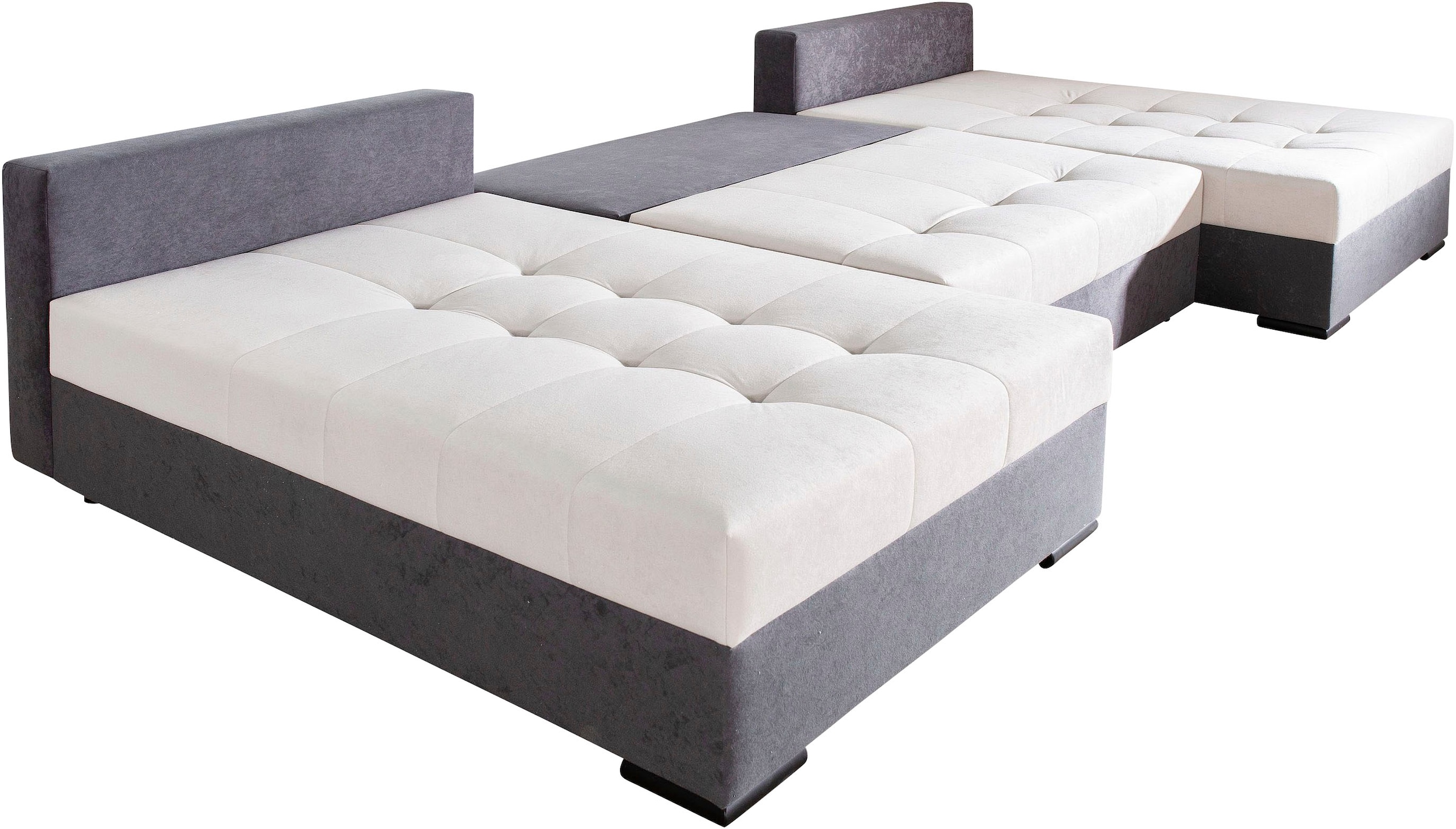 COLLECTION AB Wohnlandschaft »Josy U-Form, B: 307 cm« Bettfunktion & Bettkasten, Federkern