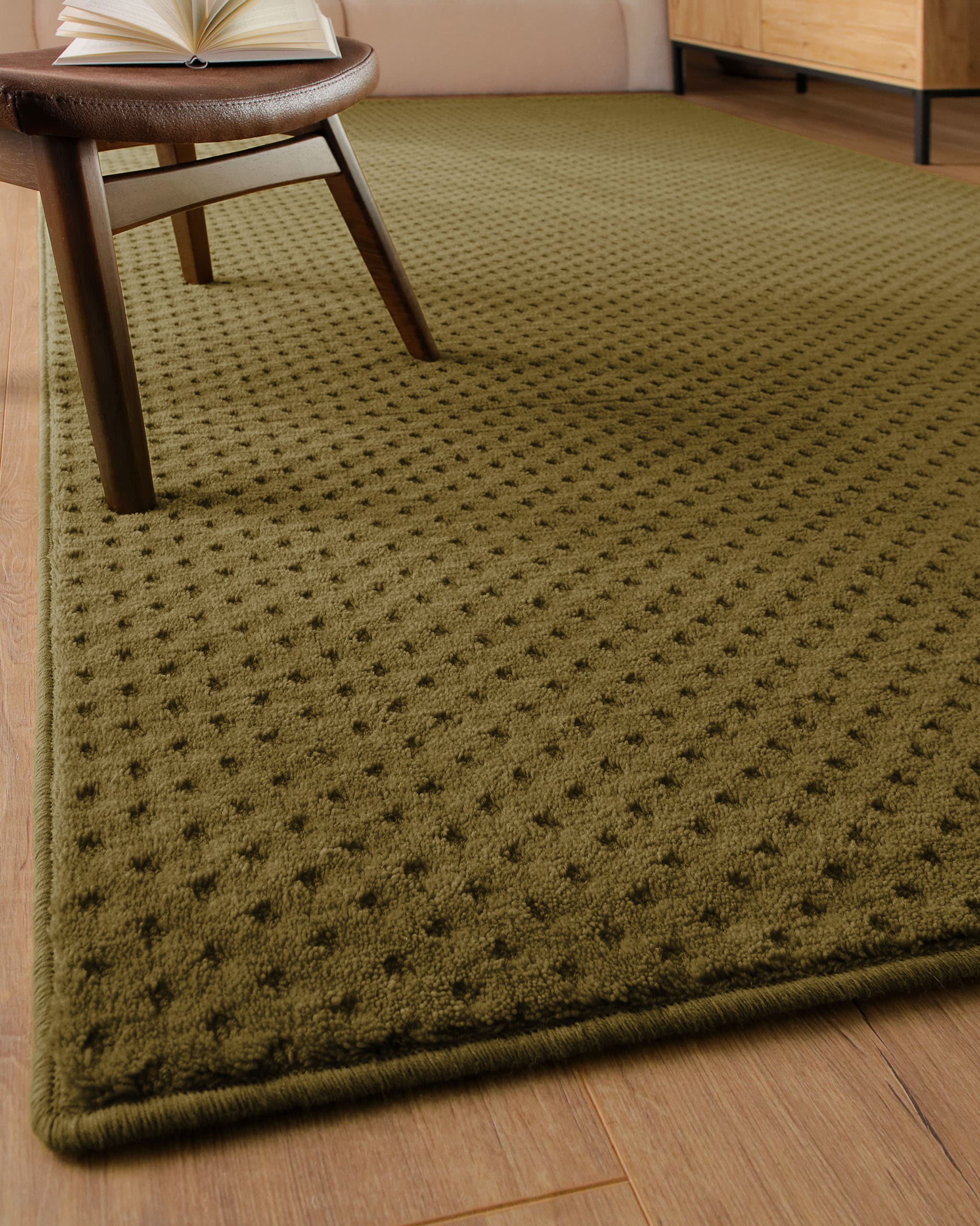 Wecon home Tapis »Castello THREE« Rectangulaire 7 mm Höhe Laine vierge, poil ras avec effet relief, salon, motif à points