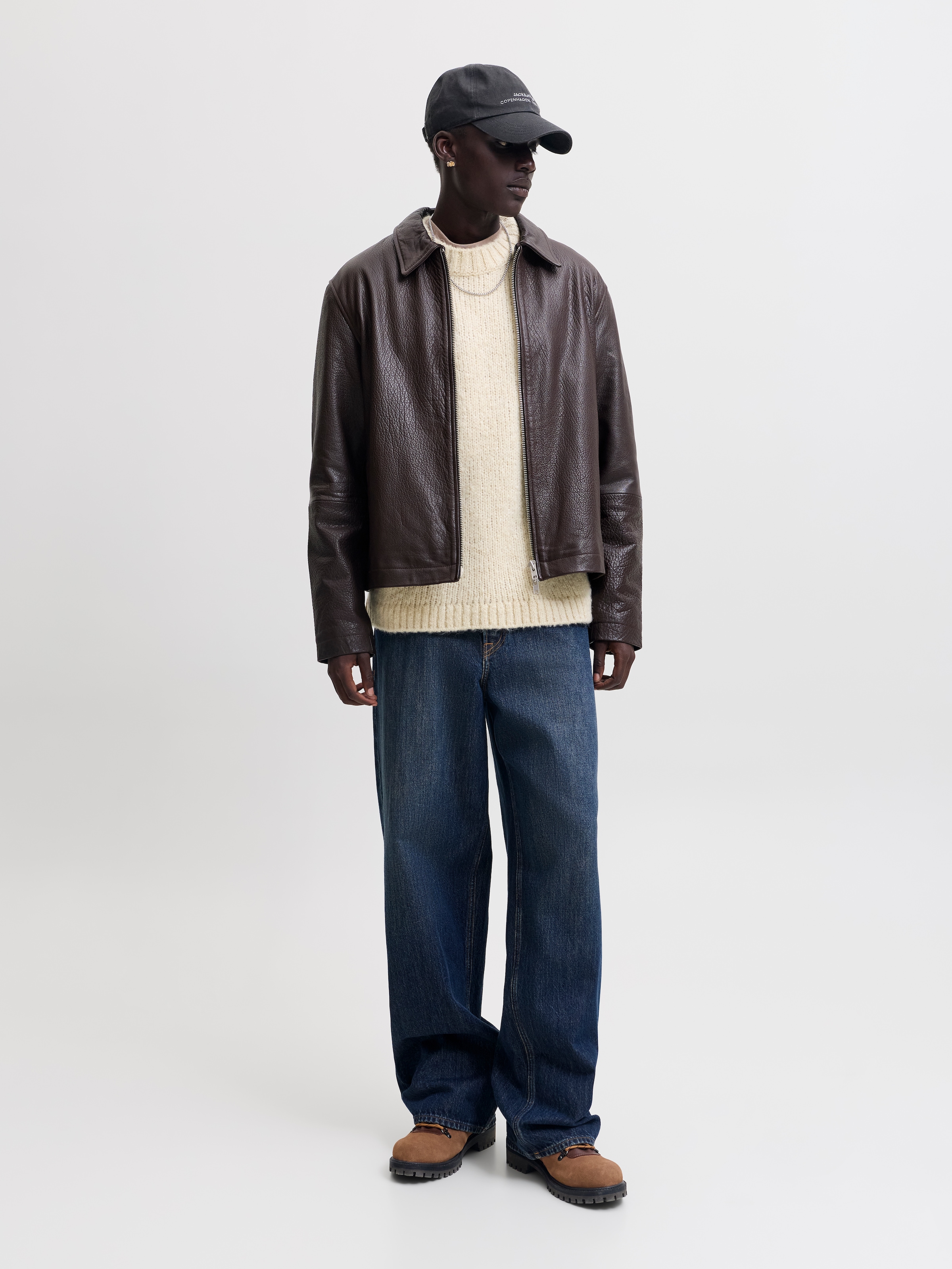 Jack & Jones Rundhalspullover »JORSALAMANCO KNIT CREW NECK« Materialmix, regular fit