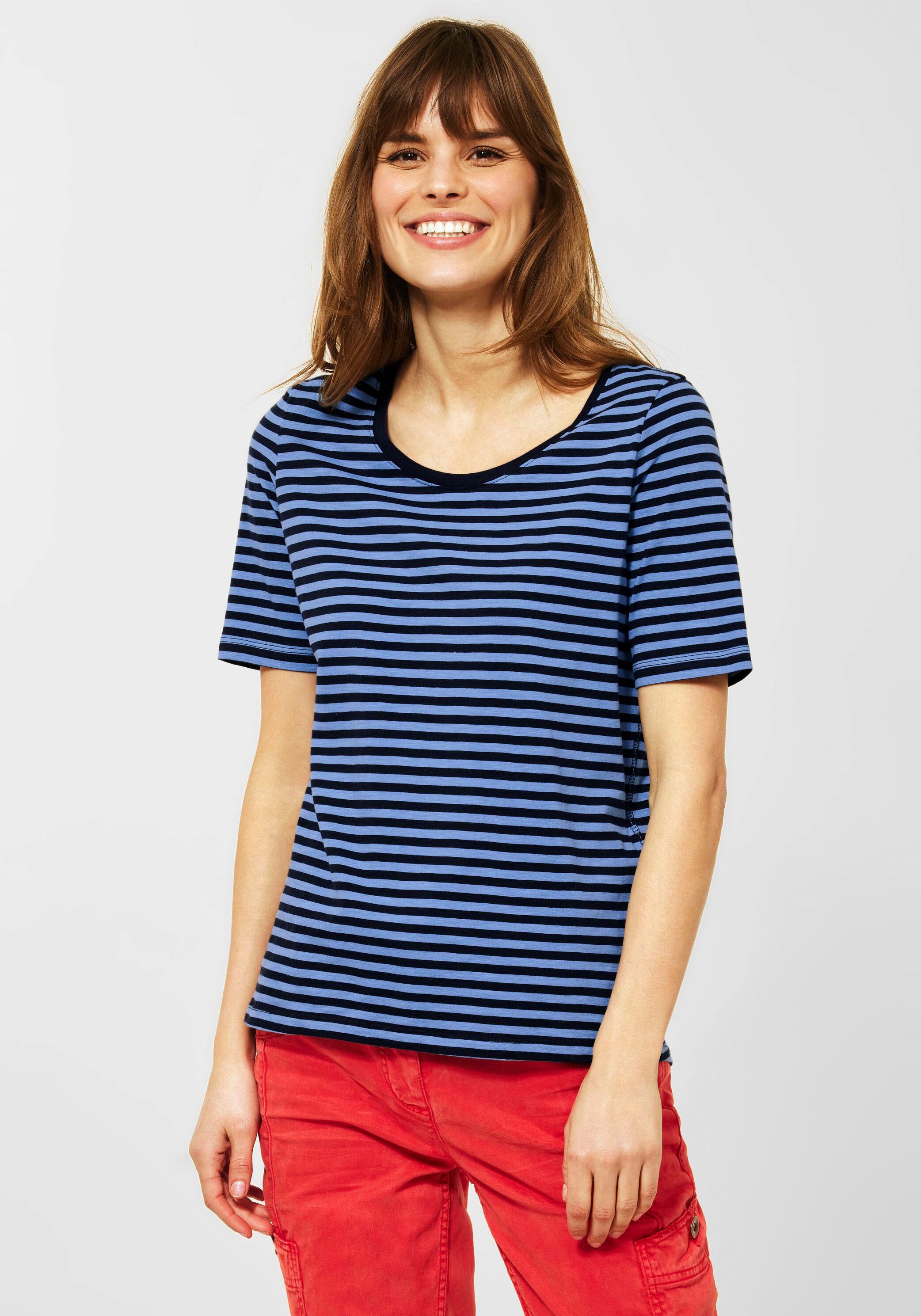 Image of Cecil Rundhalsshirt, in Flammgarn-Optik mit Streifen bei Ackermann Versand Schweiz