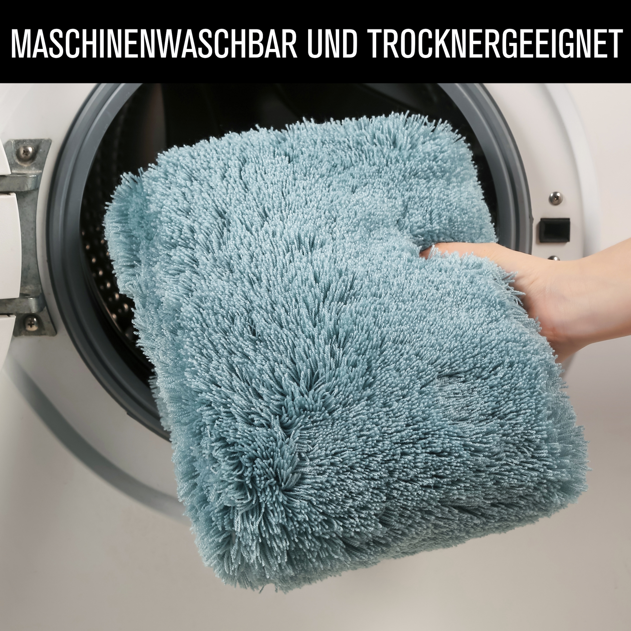 Möve Tapis de bain »Loft, Badvorleger, Badezimmer Teppich« Höhe 30 mm Badteppich, Badematten auch als 2 teiliges Set & rund