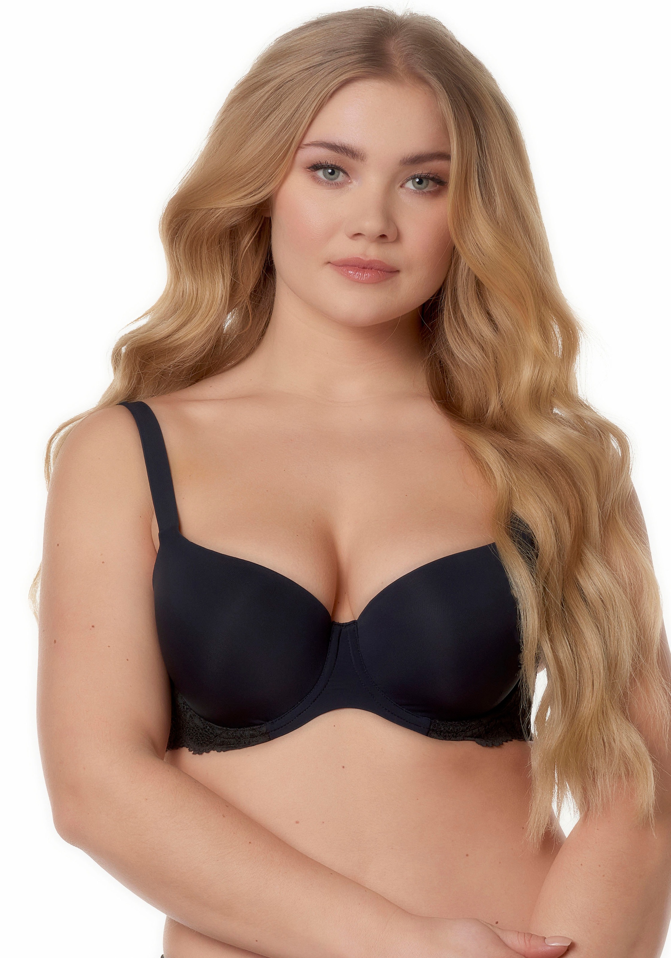 Image of After Eden D-cup & up T-Shirt-BH "LIV" verstellbare Träger, mit Schale, mit Bügel, mit Spitze, feminin