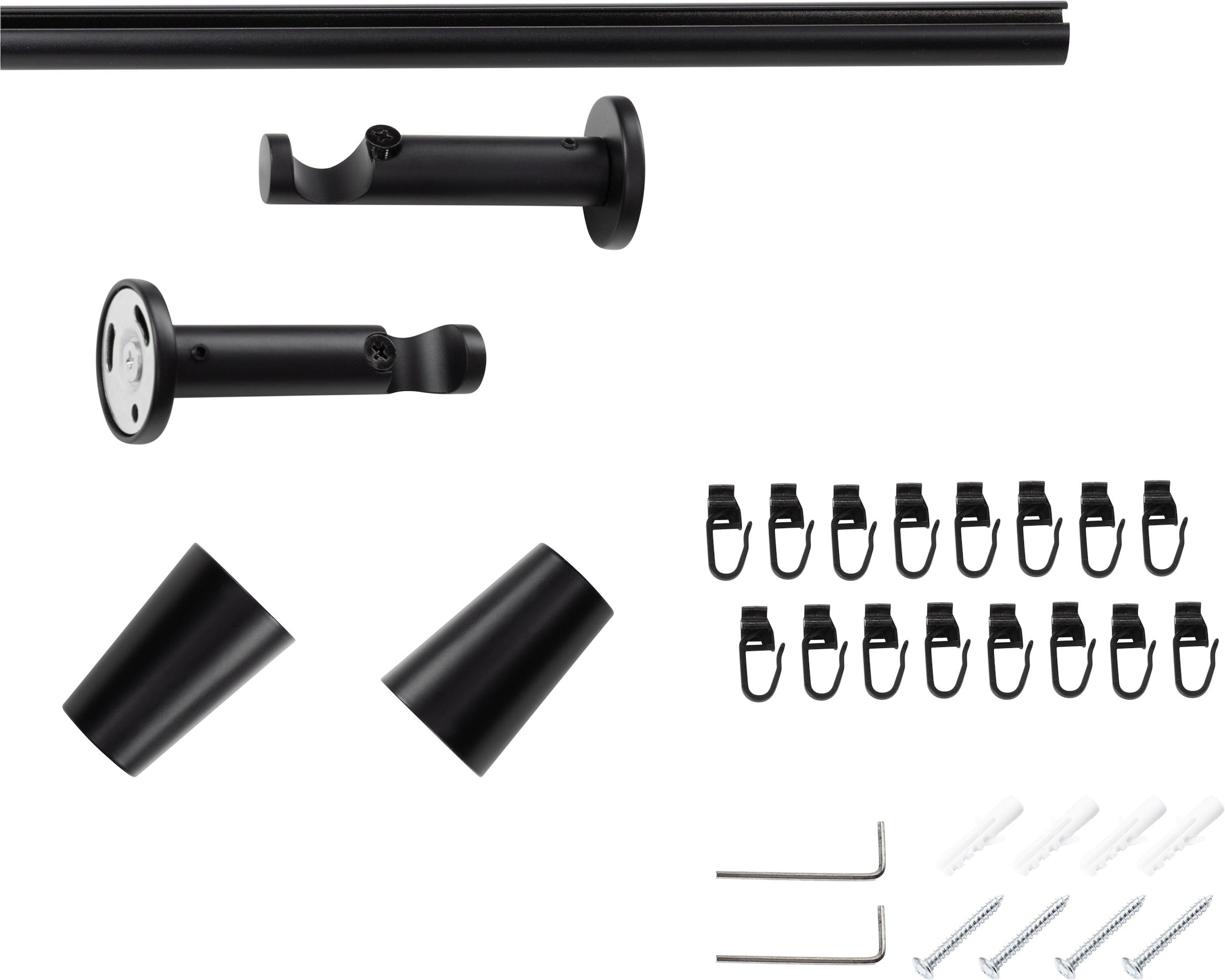 SN DECO GROUP Gardinenstange Ø 19 mm 1 läufig-läufig Fixmass;kürzbar