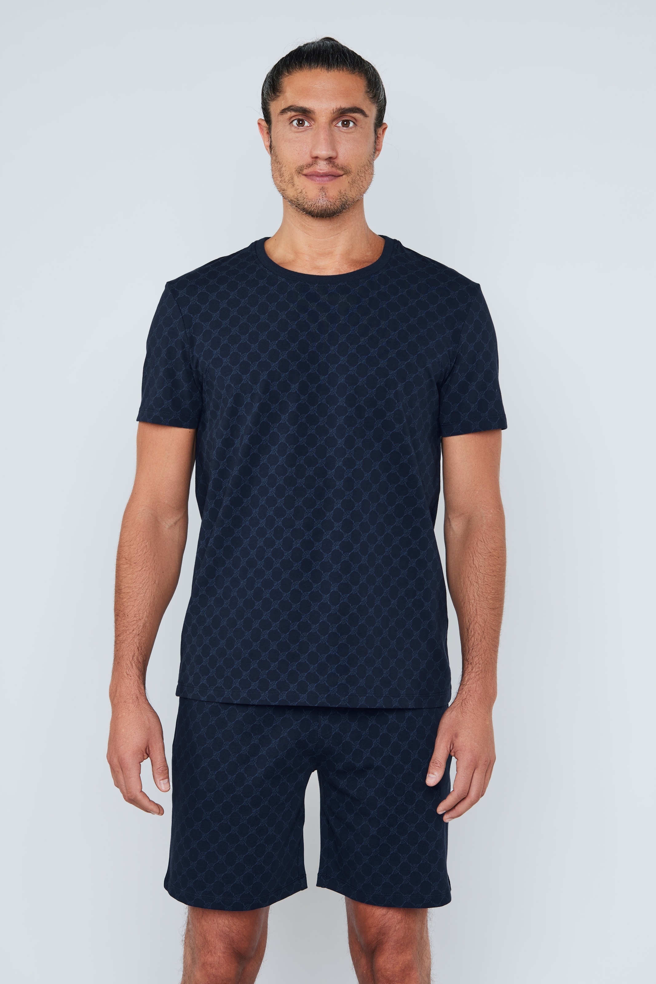 Image of JOOP T-Shirt "Leisure" mit Cornflower-Alloverprint, Regular Fit, kurzärmelig