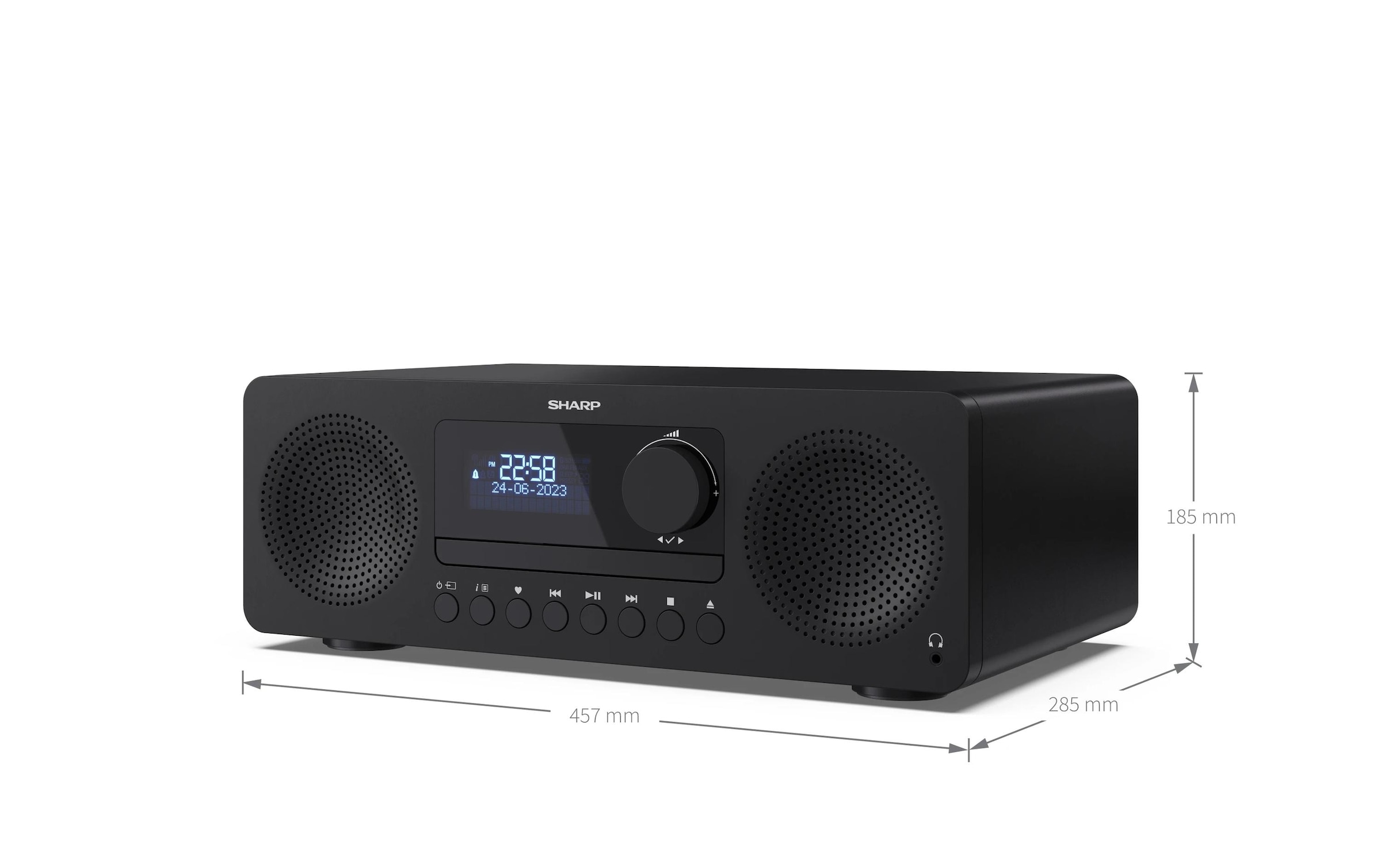 Sharp Digitalradio (DAB+) »XL-B720D Schwarz«, (Bluetooth Digitalradio (DAB+)-FM-Tuner)