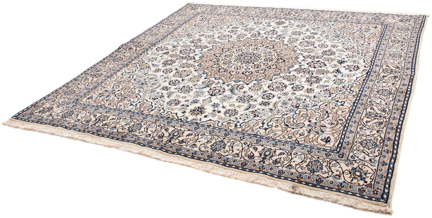 Image of morgenland Orientteppich »Perser - Nain - Royal quadratisch - 210 x 202 cm - beige«, quadratisch, 10 mm Höhe, Wohnzimmer, Handgeknüpft, Einzelstück mit Zertifikat bei Ackermann Versand Schweiz