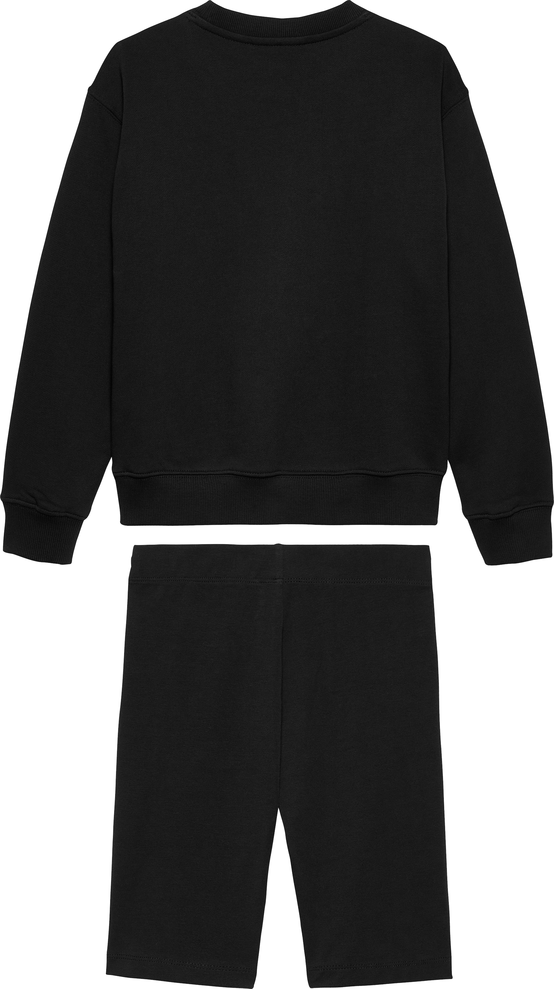 Calvin Klein Jeans Langarmshirt & Leggings »RELAXED CN + CYCLING SHORTS«, mit Logoschriftzügen