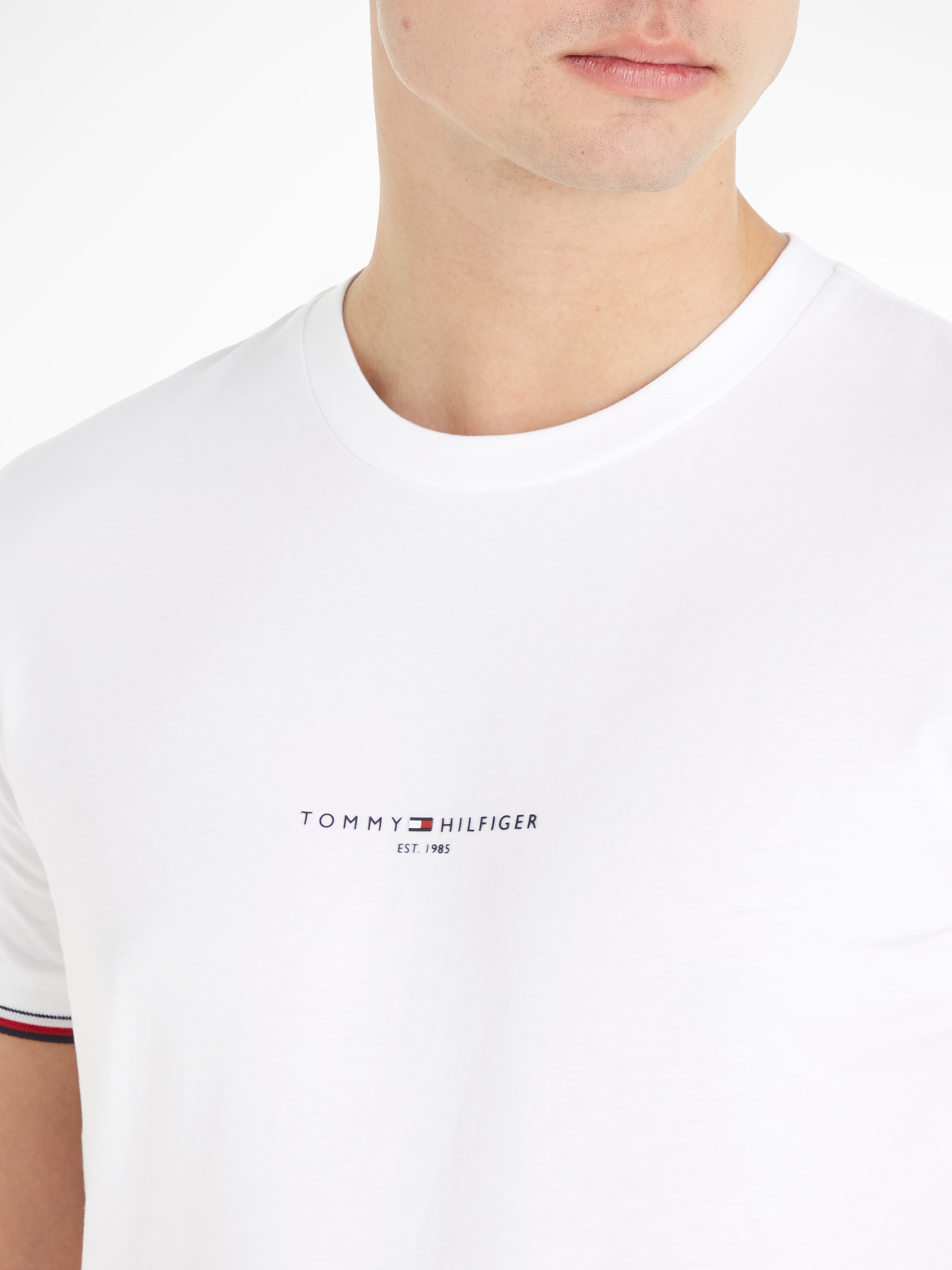 Tommy Hilfiger T-Shirt »TOMMY LOGO TIPPED TEE«