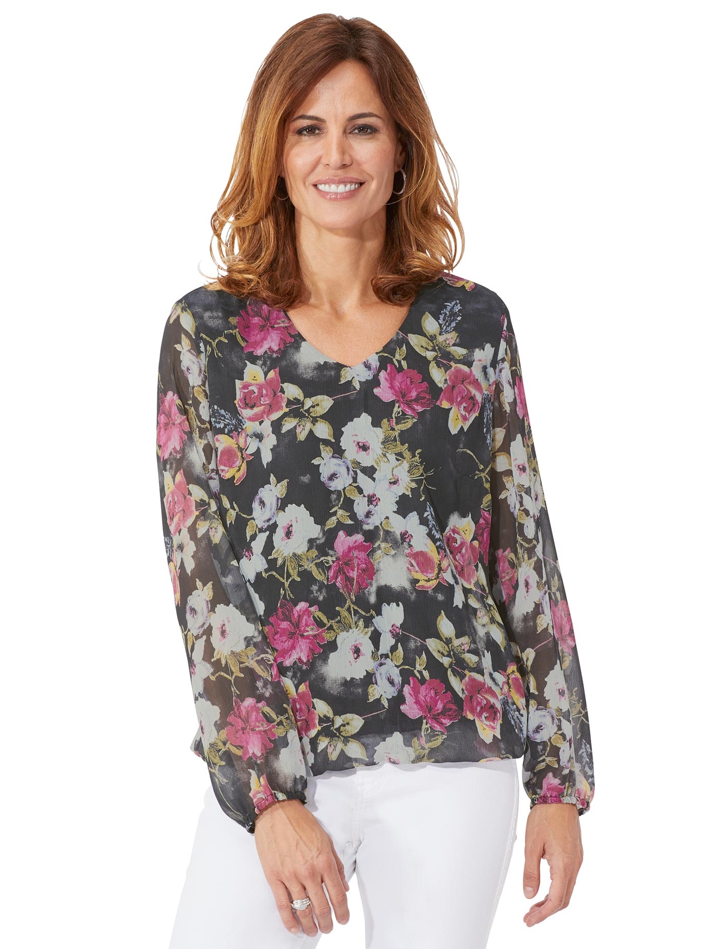 Fair Lady Bluse in transparenter Chiffon-Qualität