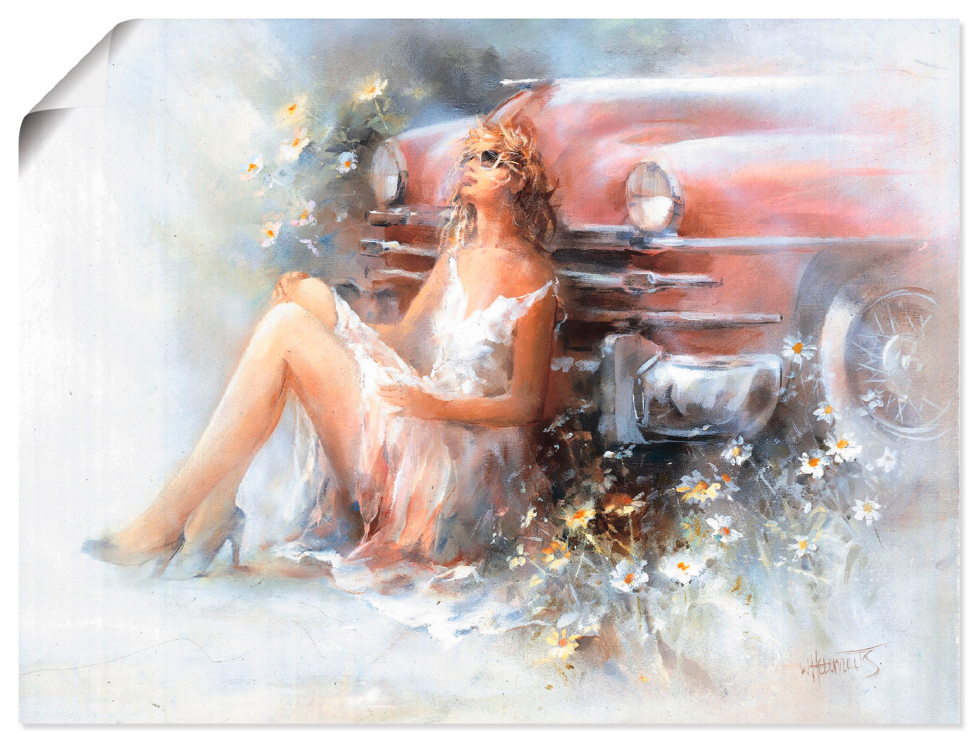 Image of Artland Wandbild »Entspannen«, Frau, (1 St.), in vielen Grössen & Produktarten -Leinwandbild, Poster, Wandaufkleber / Wandtattoo auch für Badezimmer geeignet bei Ackermann Versand Schweiz