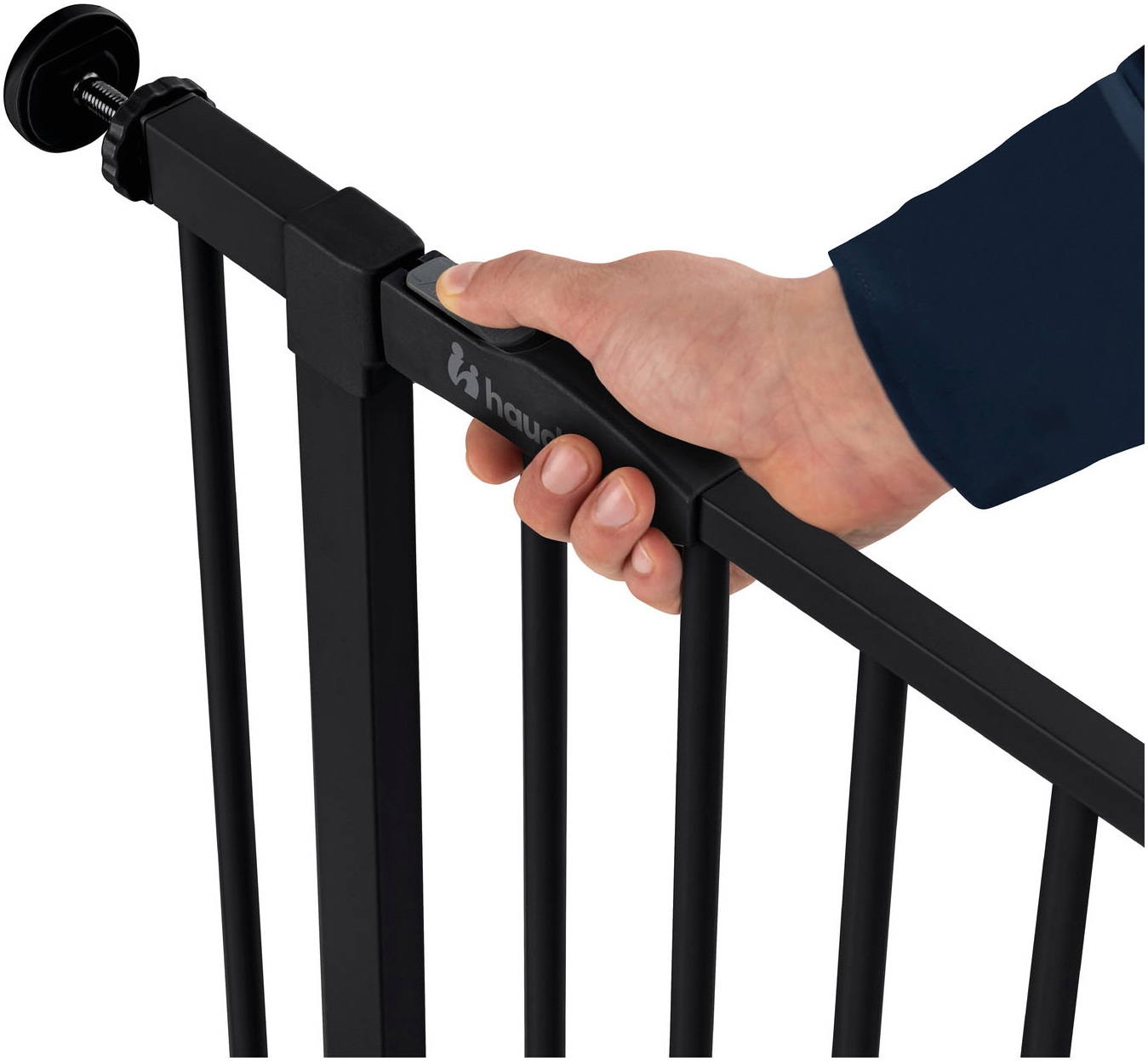 Hauck Türschutzgitter »Clear Step 2, Black« auch als Treppenschutzgitter verwendbar; 75-80 cm, flacher Durchgang