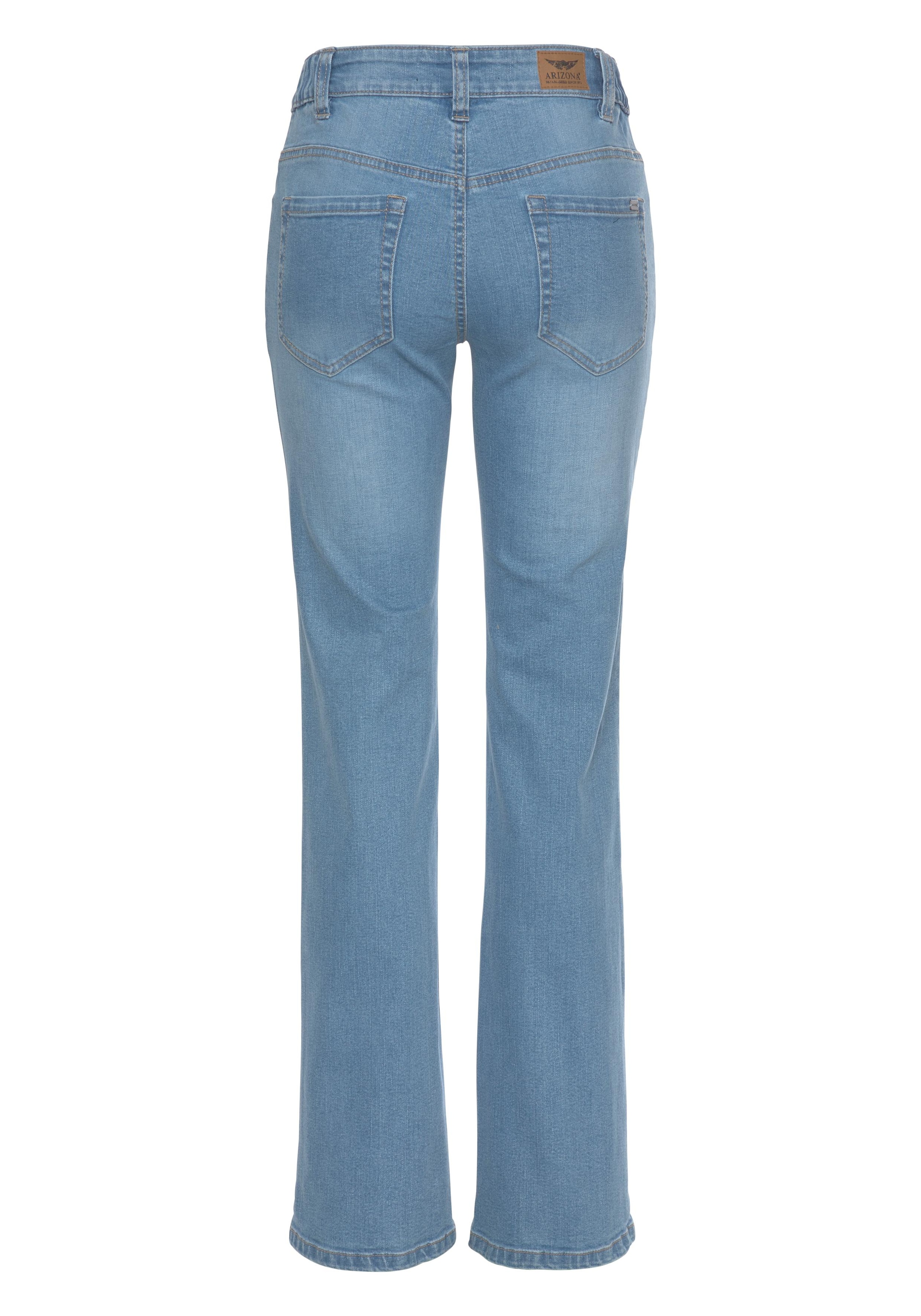 ♕ Arizona Bootcut-Jeans »Bund mit seitlichem Gummizugeinsatz«, High Waist  versandkostenfrei bestellen