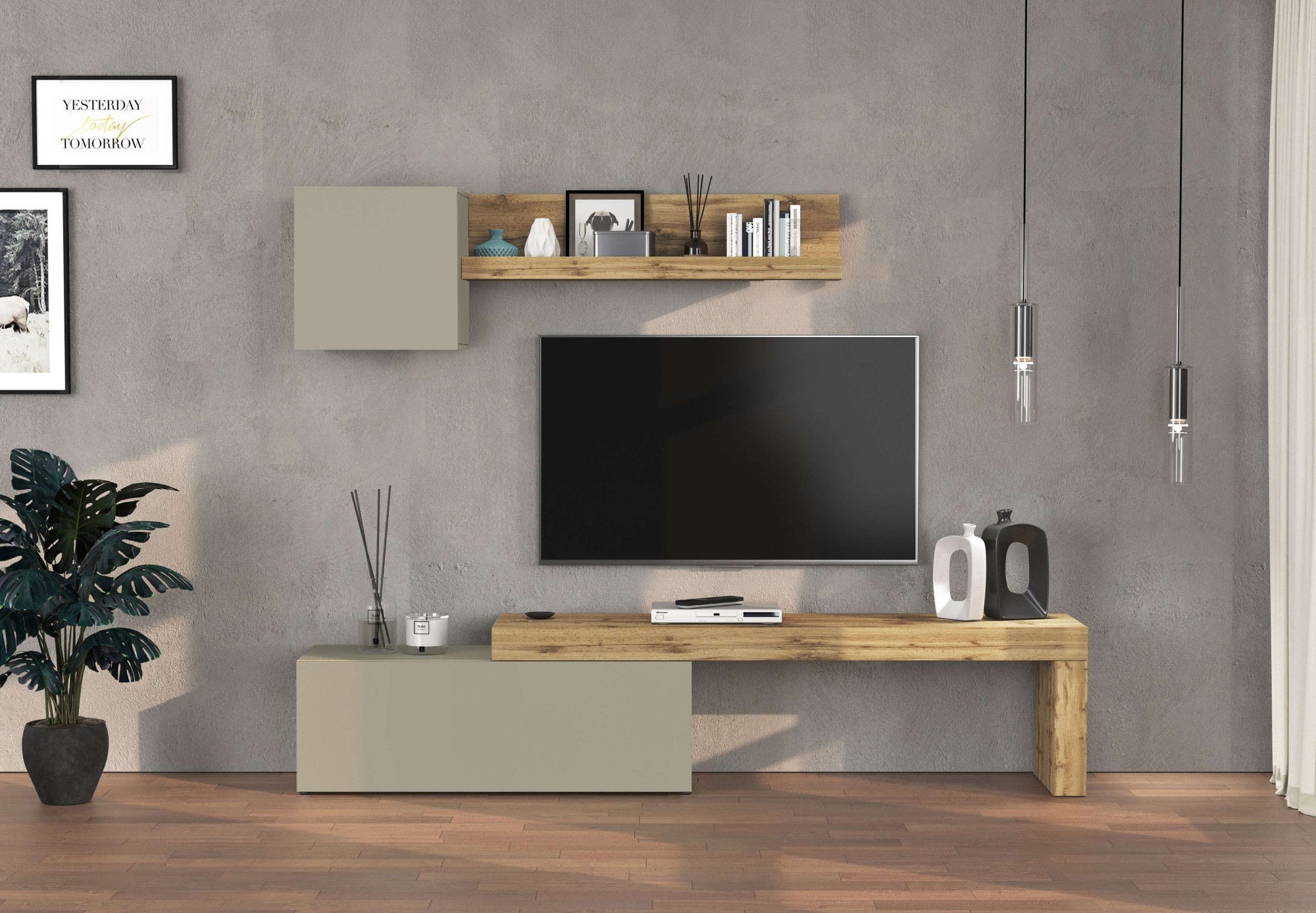 INOSIGN TV-Wand »Chronos TV-Set, Wohnwand – Elemente frei platzierbar, Made in Italy« Set, 3-er set, 3 Stk. tlg.