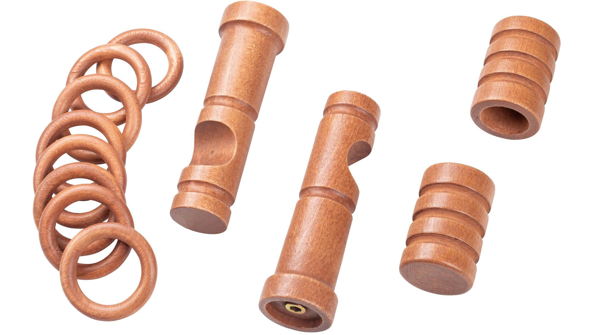 SN DECO GROUP Gardinenstange »Pisa«, 1 läufig-läufig, Fixmass, 28 mm, Holz, verschiedene Längen und Farben, Komplettset