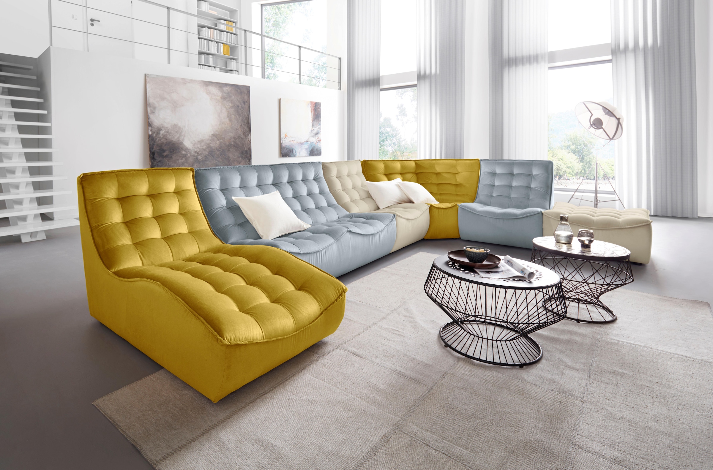 CALIA ITALIA Chaiselongue »Banjo, Designsofa, erstklassiger Sitzkomfort, als Einzelelement« oder als Modulsofa mit den passenden Erweiterungselementen stellbar
