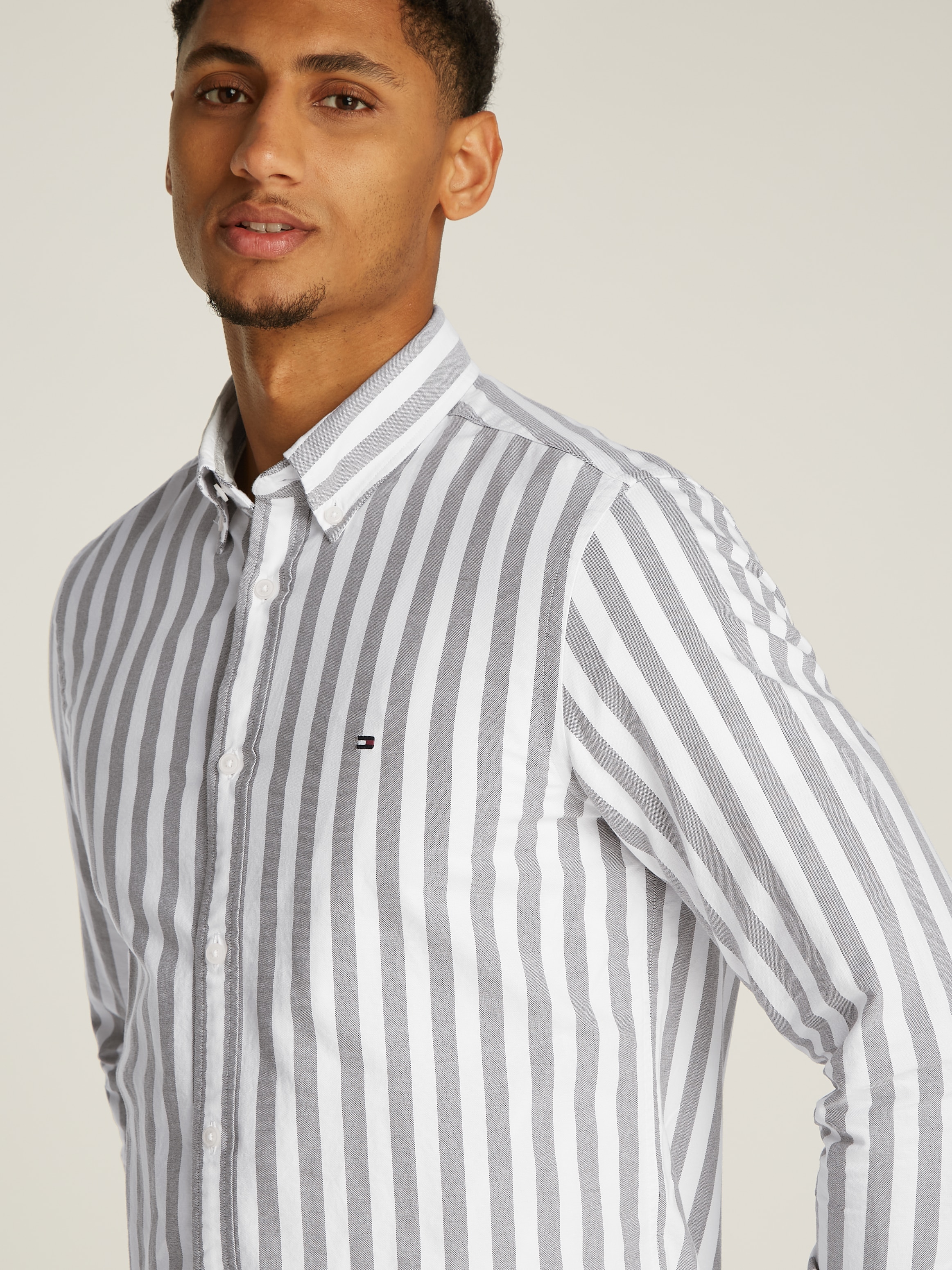 Tommy Hilfiger Businesshemd »OXFORD BOLD STRIPE Slim Fit SHIRT«