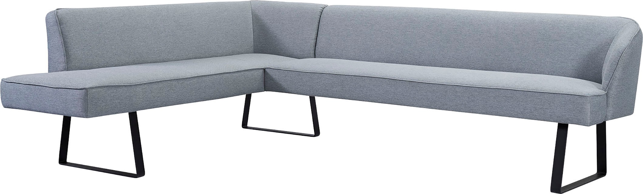 exxpo - sofa fashion Eckbank »Americano«, mit Keder und Metallfüssen, Bezug in verschiedenen Qualitäten