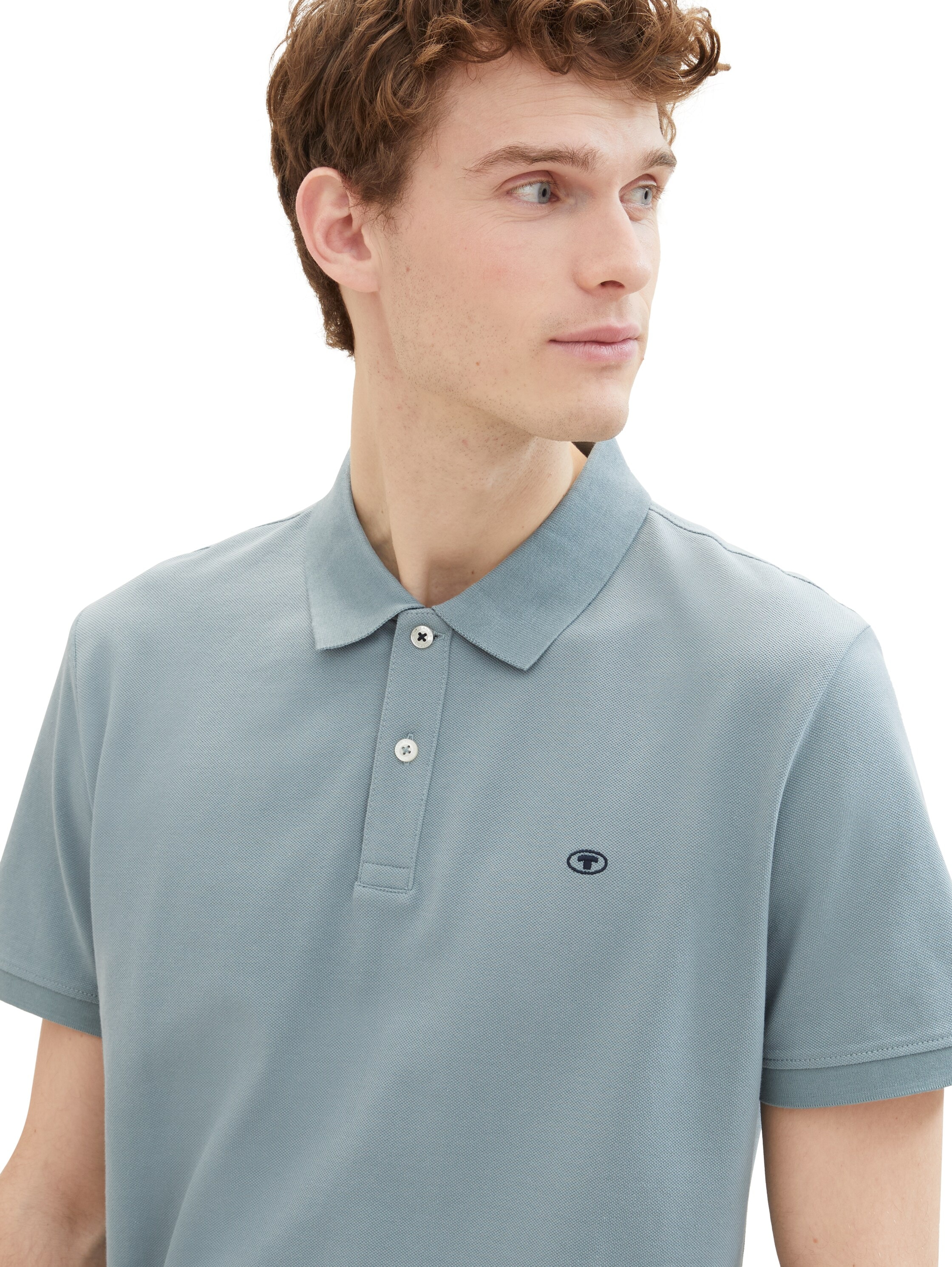 TOM TAILOR Polo mit Knopfleiste und Logo