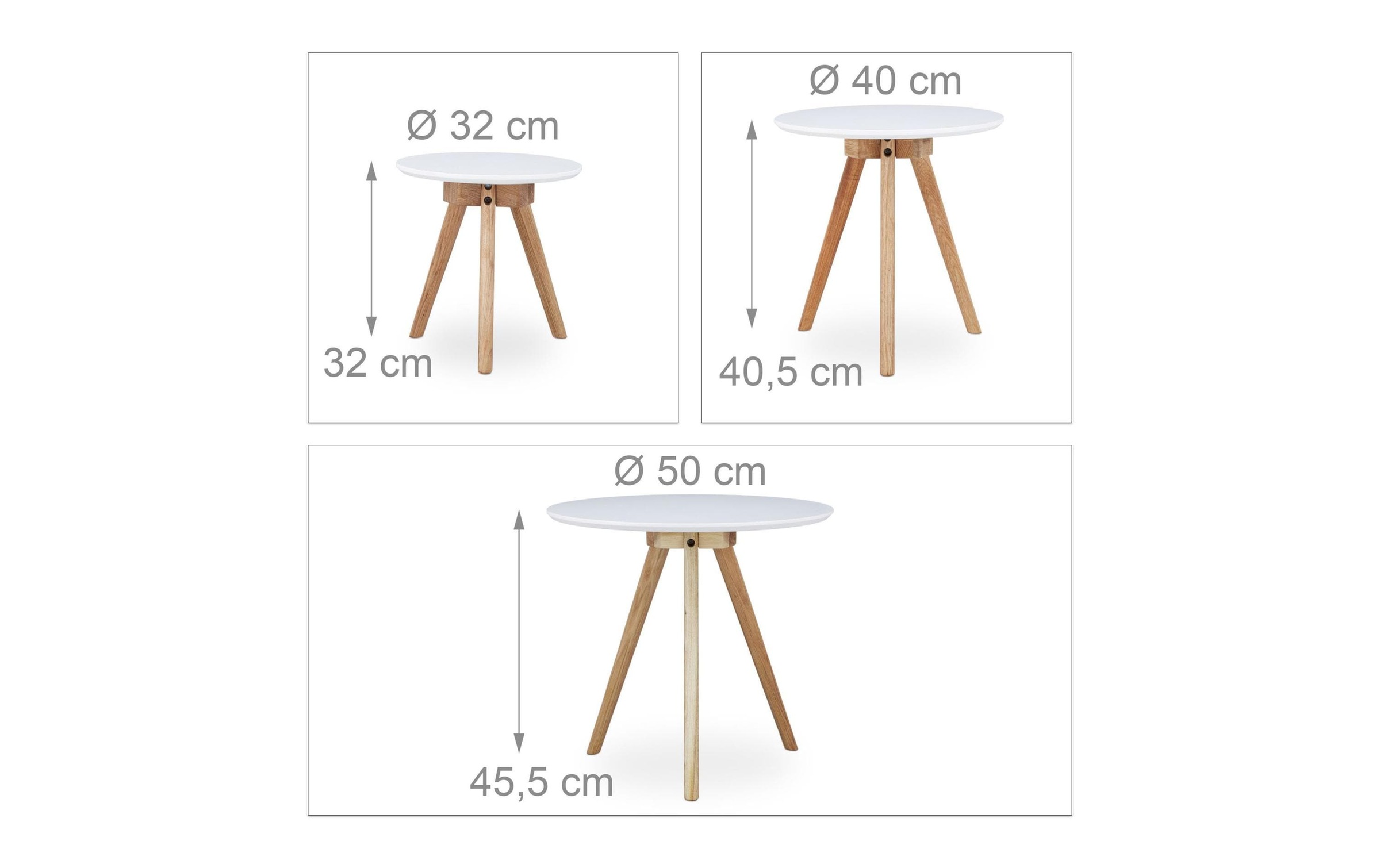 Image of relaxdays Beistelltisch "3er Set Br"