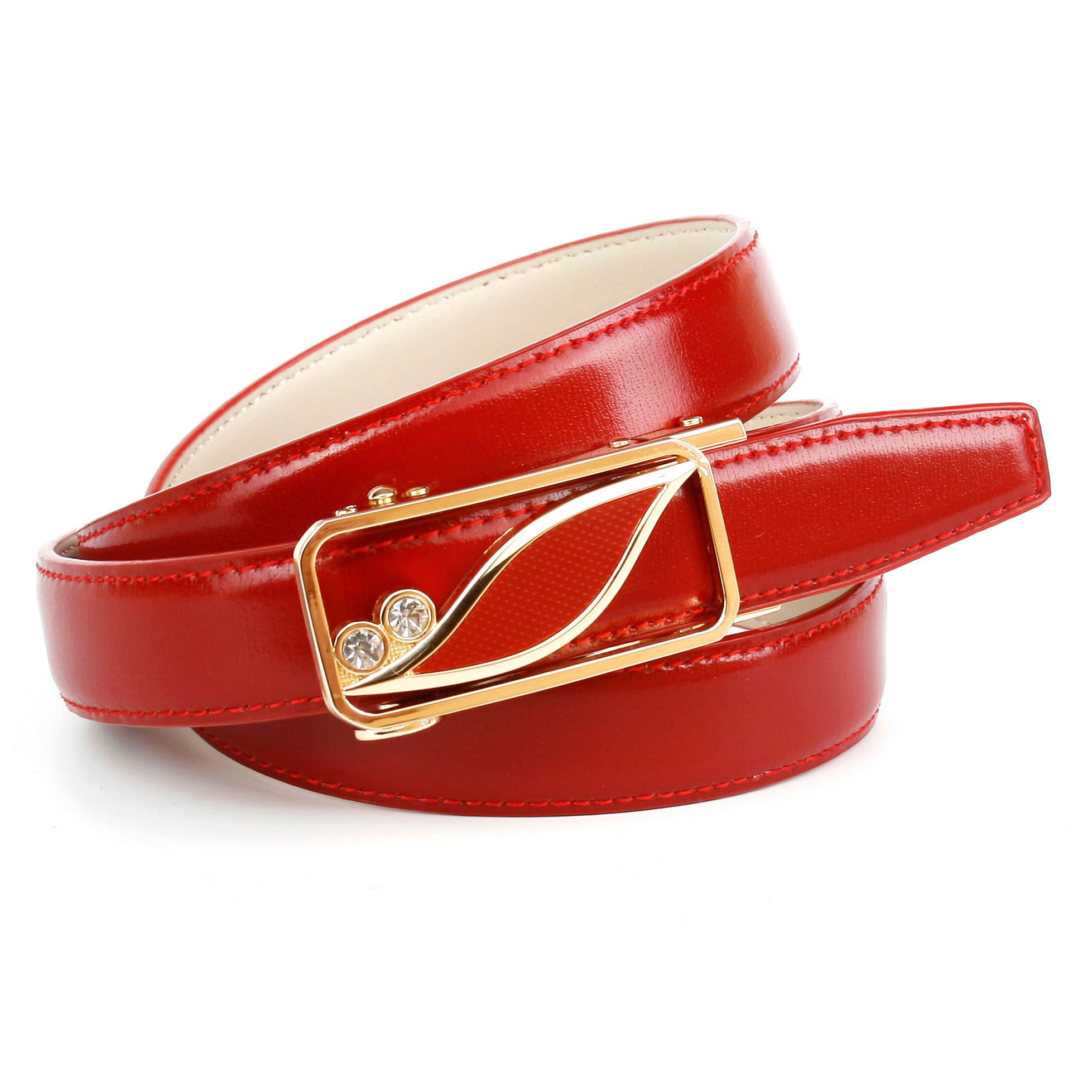 Image of Anthoni Crown Ledergürtel, Automatik Gürtel in dunkelrot bei Ackermann Versand Schweiz