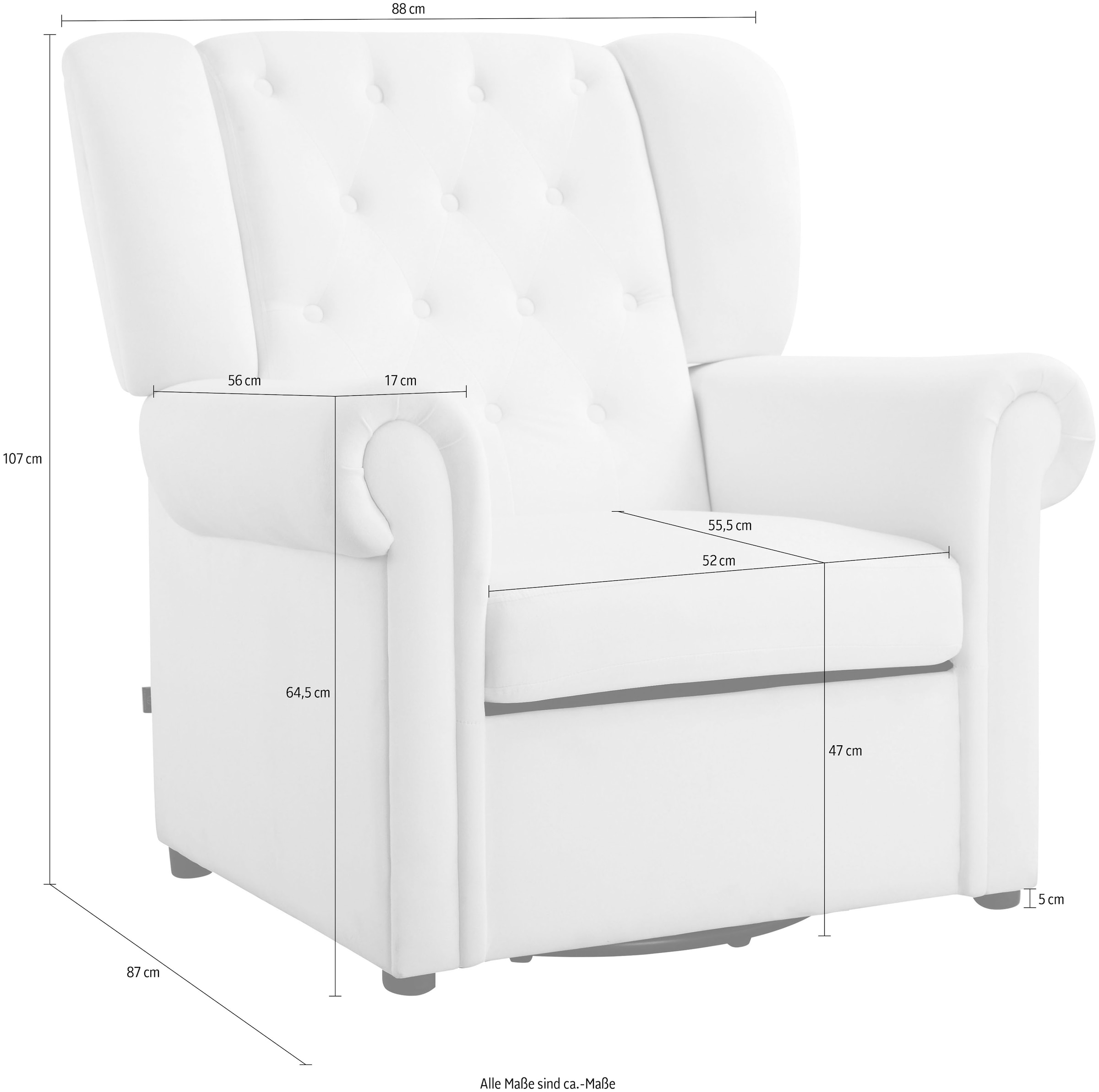 Leonique Relaxsessel »Lillyse«, (1 St.), Drehbar und mit Schaukelfunktion