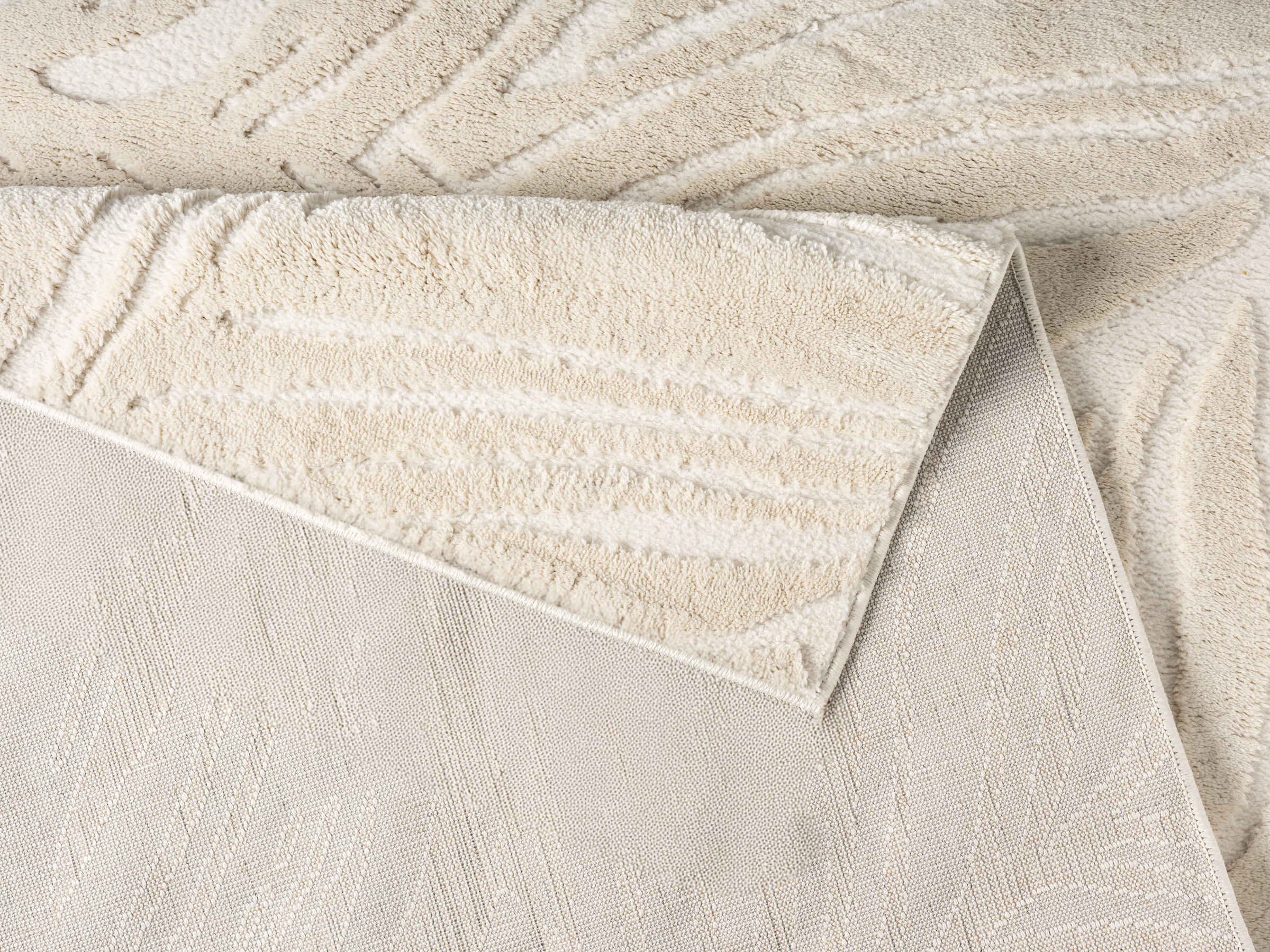 GOODproduct Teppich »Samia, Hoch-Tief-Struktur« rechteckig 19 mm Höhe leichter Glanz, Floral, Blätter, Modern, Wohnzimmer, Schlafzimmer