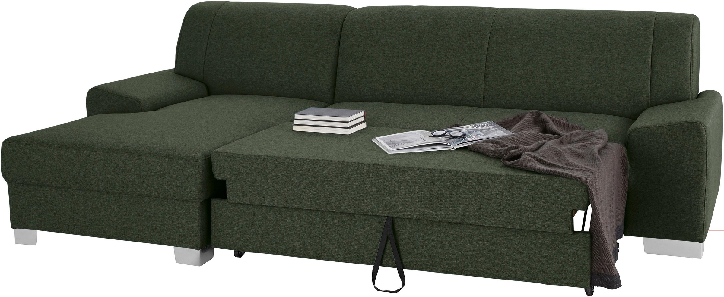 DOMO collection Ecksofa »Anzio L-Form«, wahlweise mit Bettfunktion und Federkern