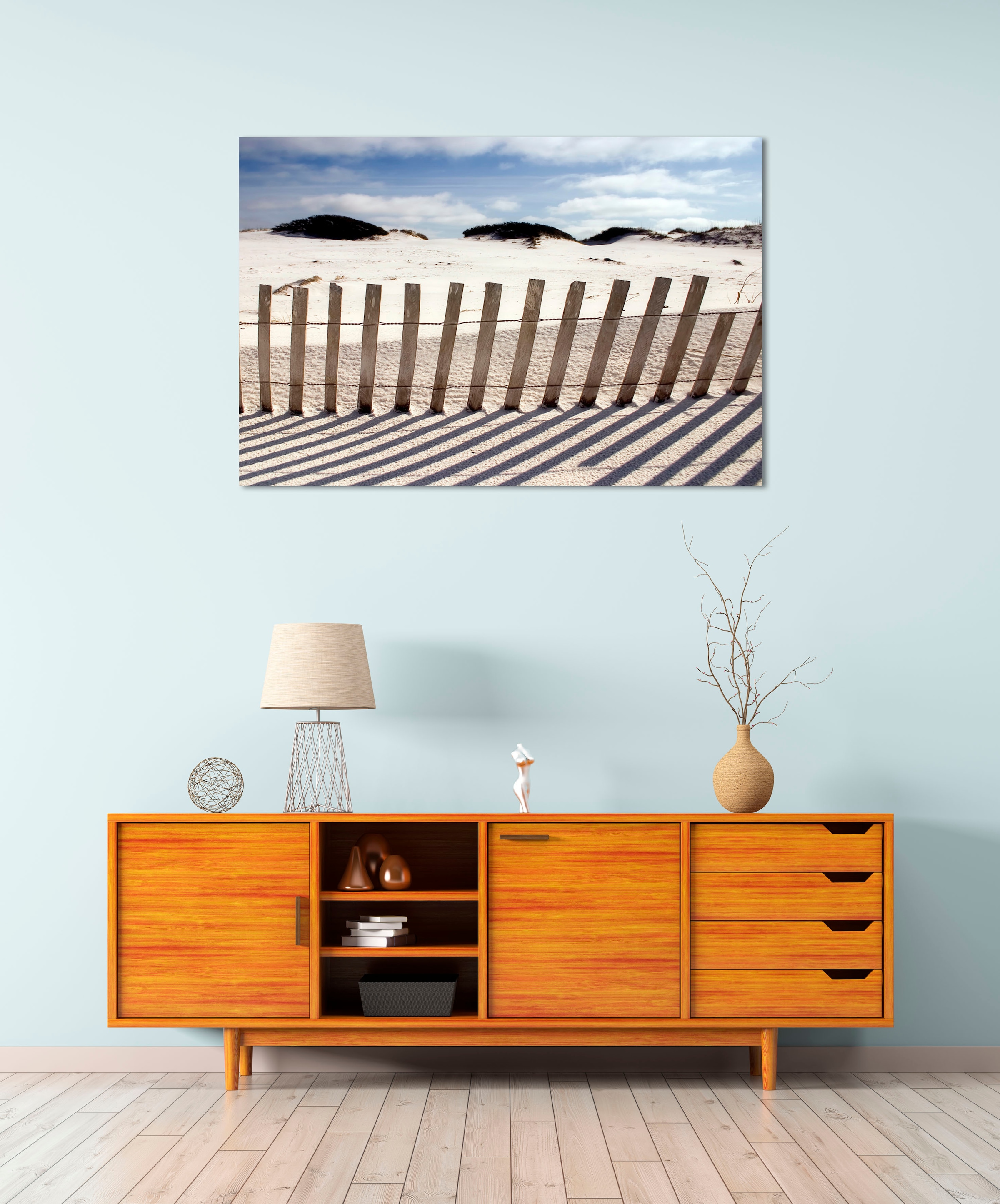 Image of queence Acrylglasbild "Erold" Deutschland Düne Gräser Himmel Spa Strand 1 Stk. tlg. Fine Art-Print in Galeriequalität