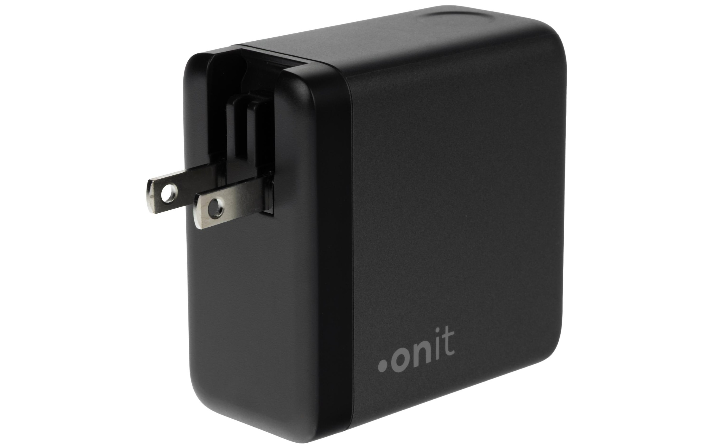 onit Chargeur USB »Travel 2C1A 140 W GaN« Chargeur de voyage avec adaptateurs interchangeables pour utilisation mondiale
