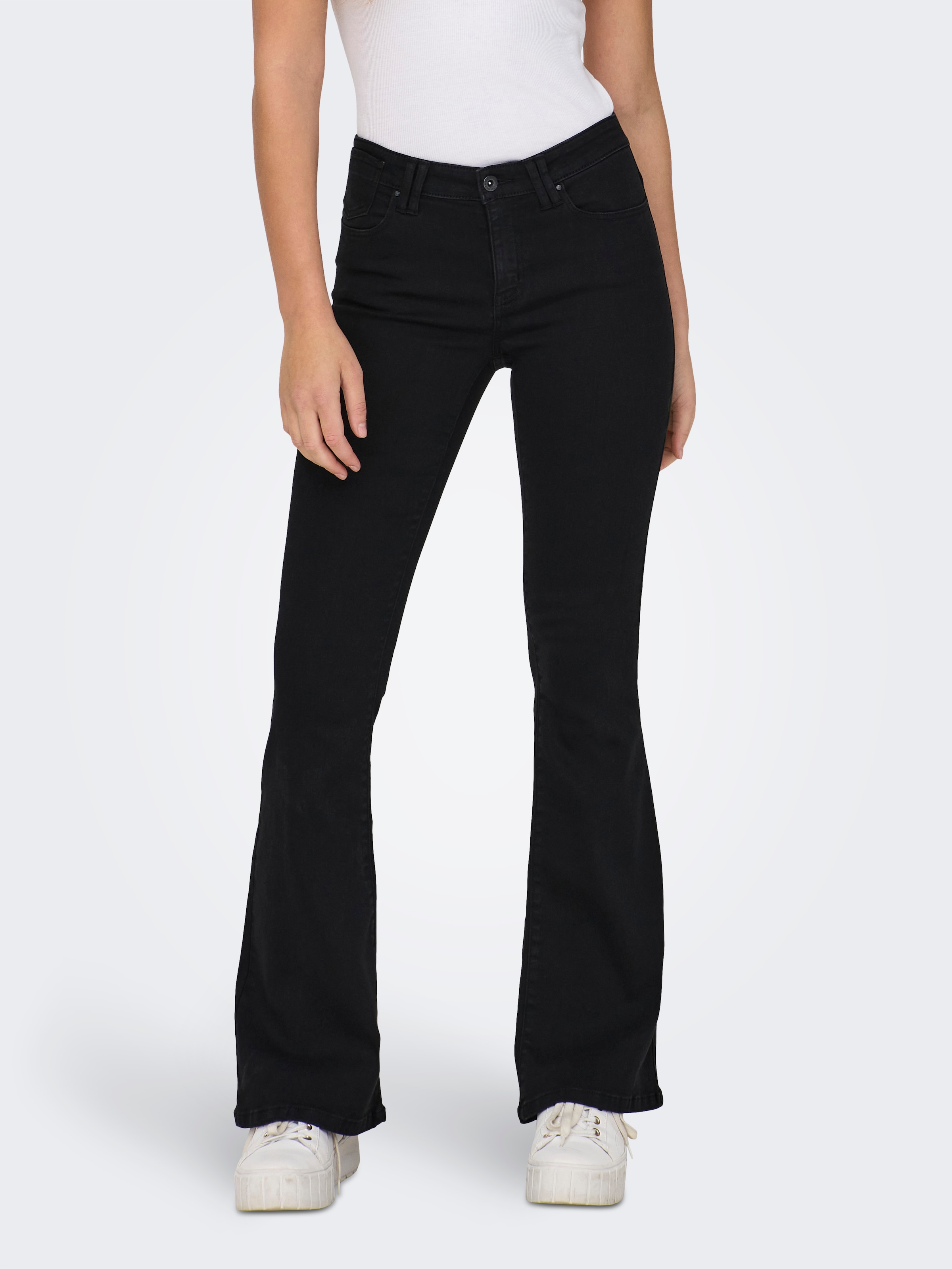 ONLY Jeans bootcut »ONLREESE REG RETRO FLARED DNM BOX« Mélange de matières, coupe bootcut