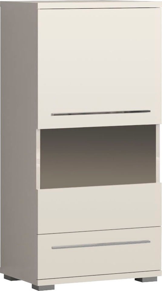 PLACES OF STYLE Highboard »Piano Vitrine« (H/B/T): 123/69/40,2cm,  UV lackiert, Soft-Close Funktion