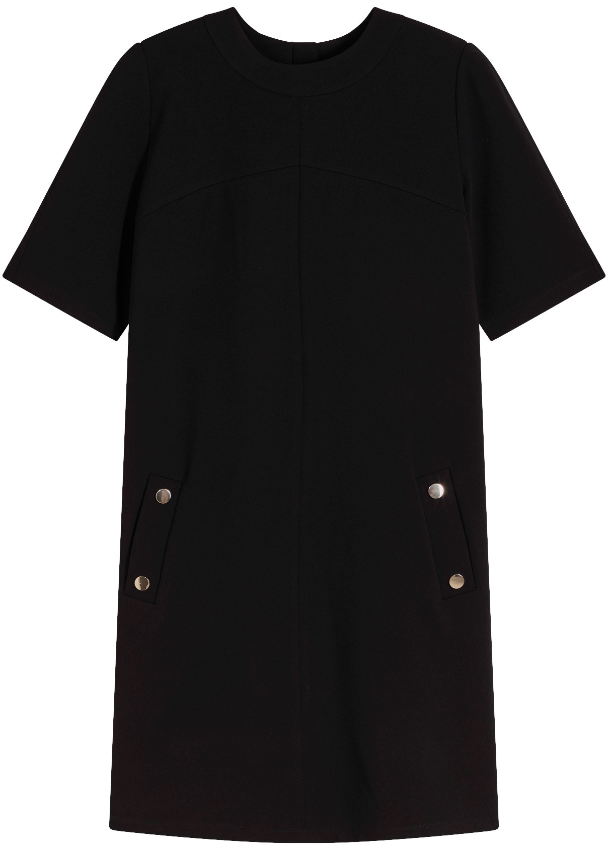 bonprix Robe midi coupe loose fit, manches courtes, en polyester et élasthanne, longueur midi