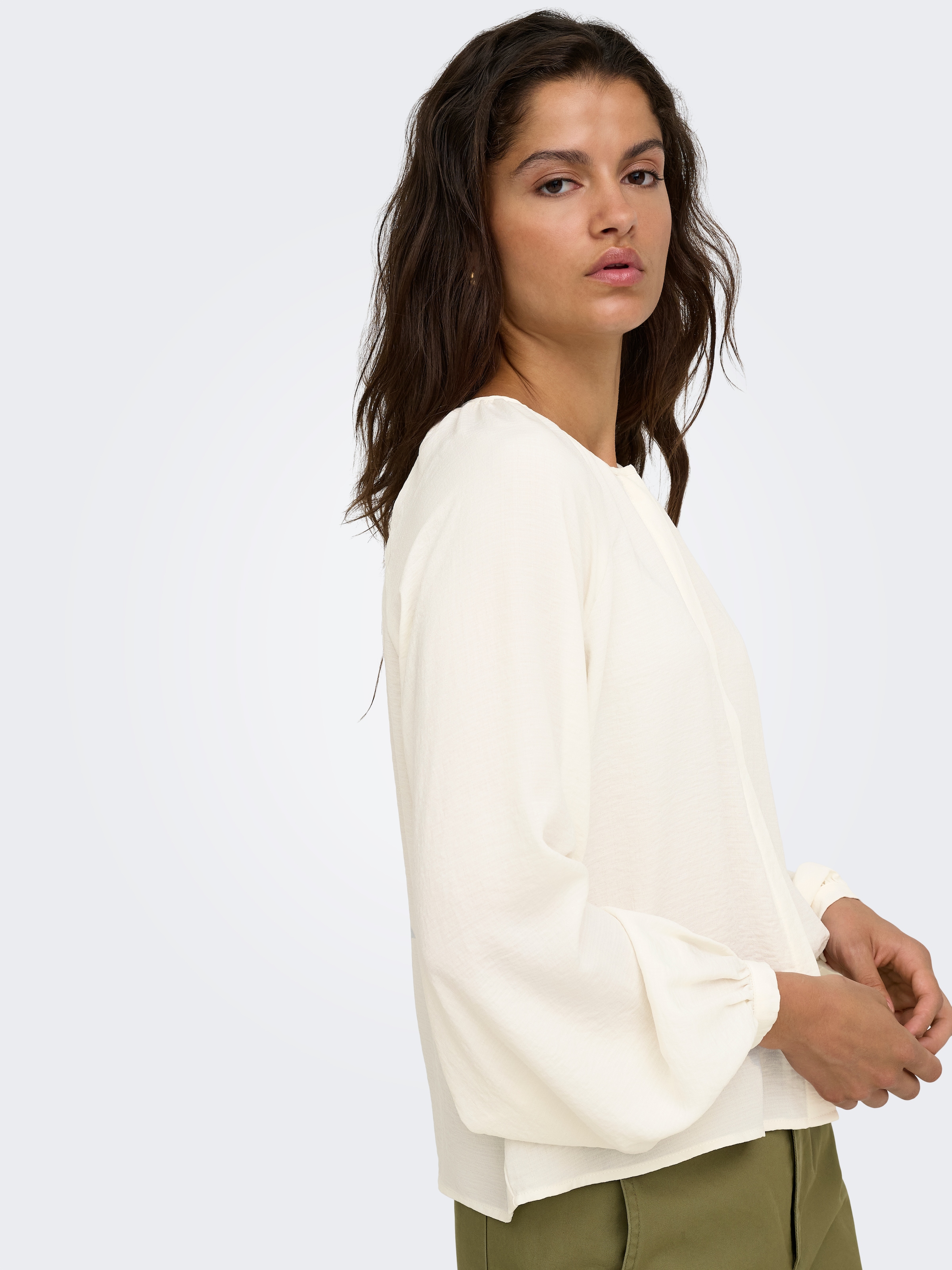 JDY Langarmbluse »JDYDIVYA LIFE L/S O-NECK SHIRT WVN« Polyester