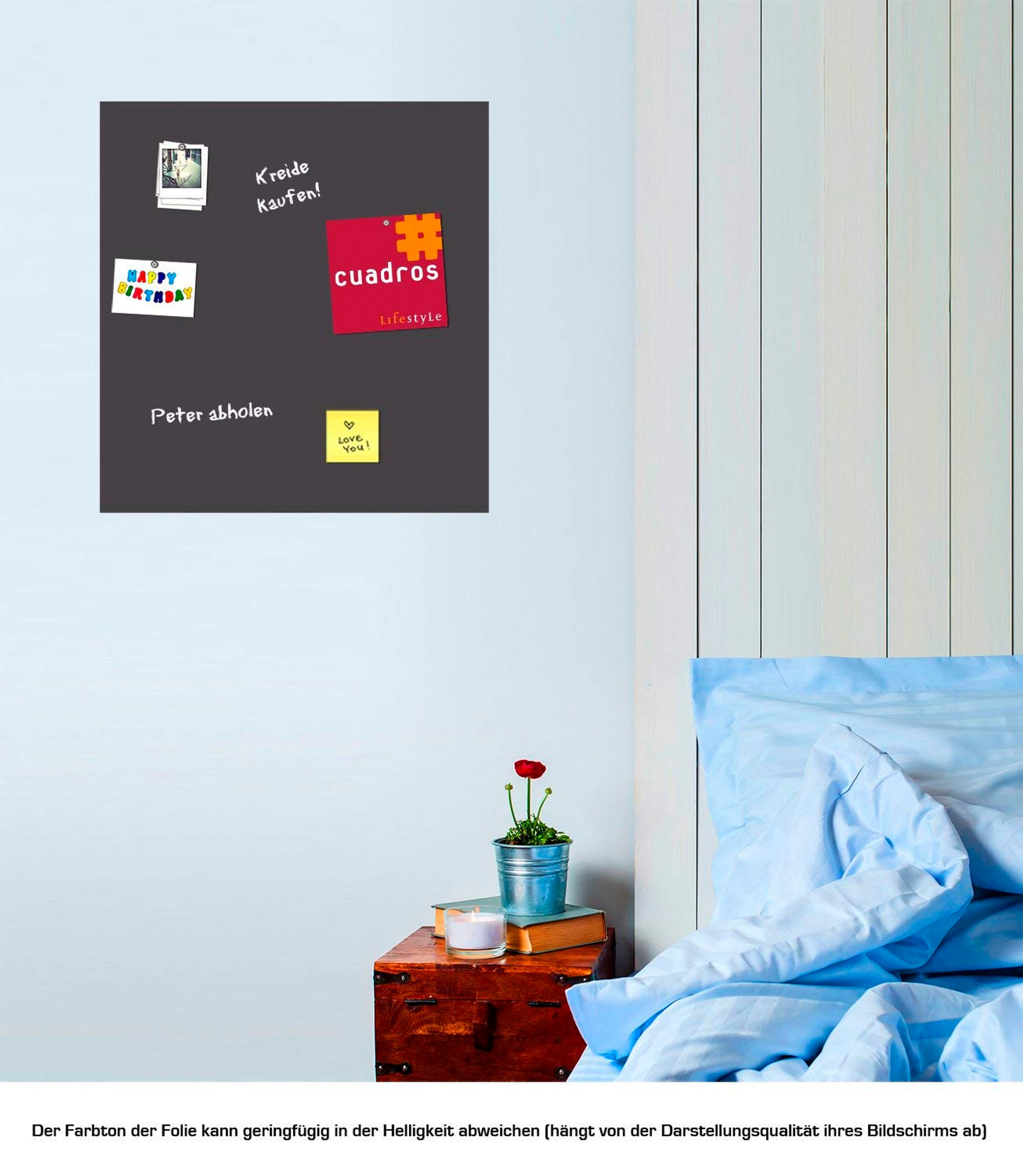 queence Magnetfolie »Magnetische Tafelfolie« Tafel-Wandtafelfolie-Magnetfolie, selbstklebend, Kreide+Neodym-Magnete