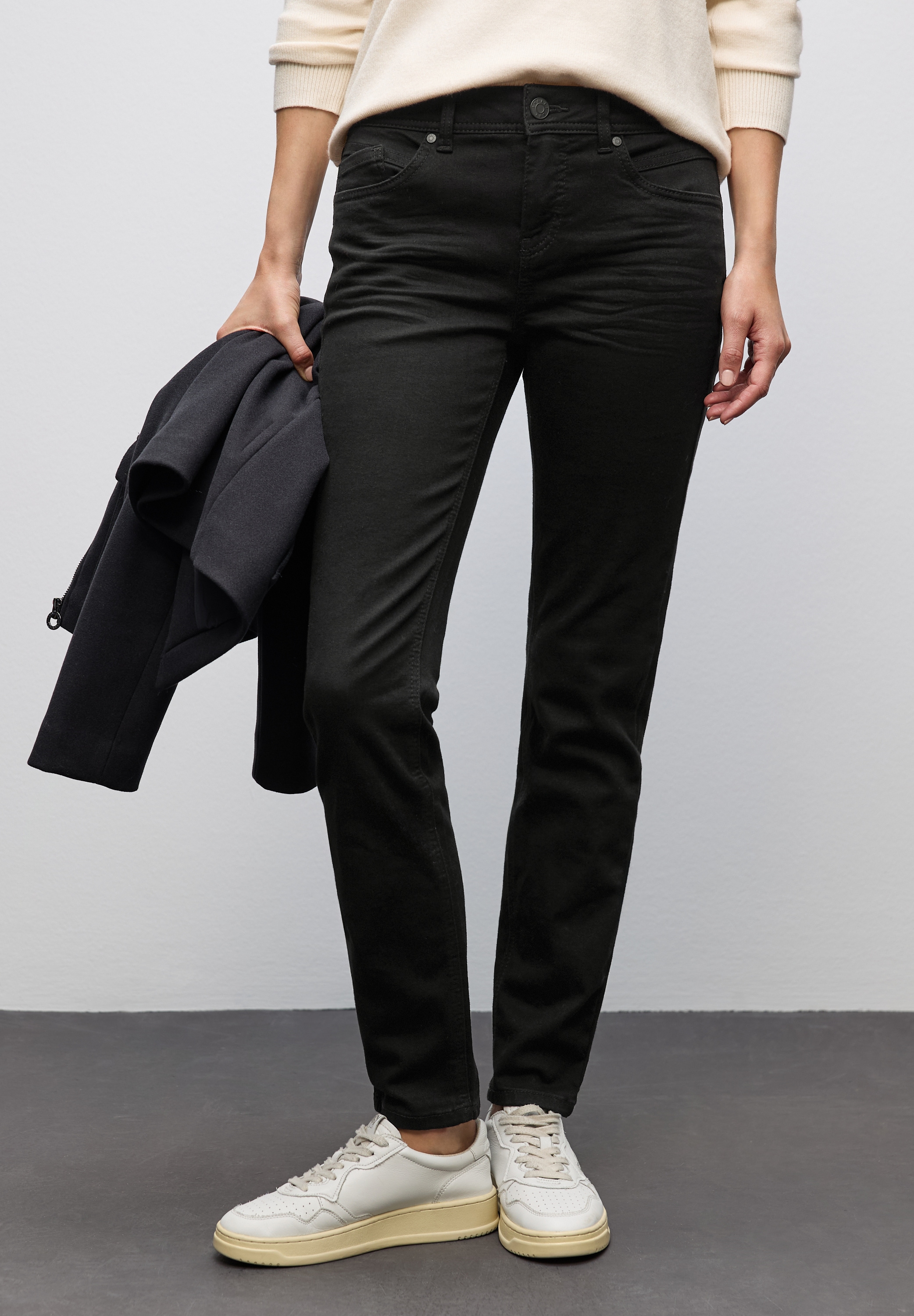 Image of STREET ONE 5-Pocket-Jeans "Style Jane" im Slim Fit, Mid Waist