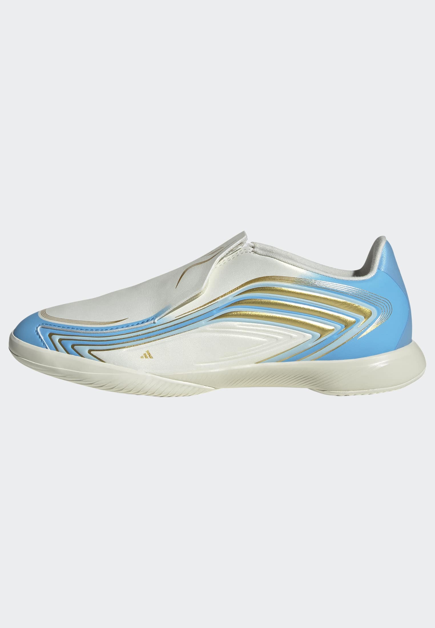 adidas Performance Chaussure de football »F50 MESSI LEAGUE KIDS , HALLENBÖDEN, OHNE SCHNÜRSENKEL«  pour sol de salle, pour adolescents et enfants
