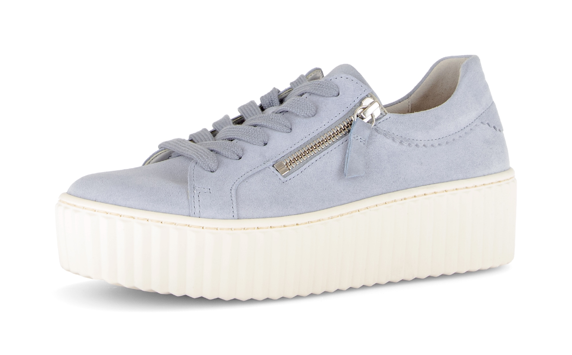 Image of Gabor Plateausneaker, Freizeitschuh, Halbschuh, Schnürer mit zwei Reissverschlüssen