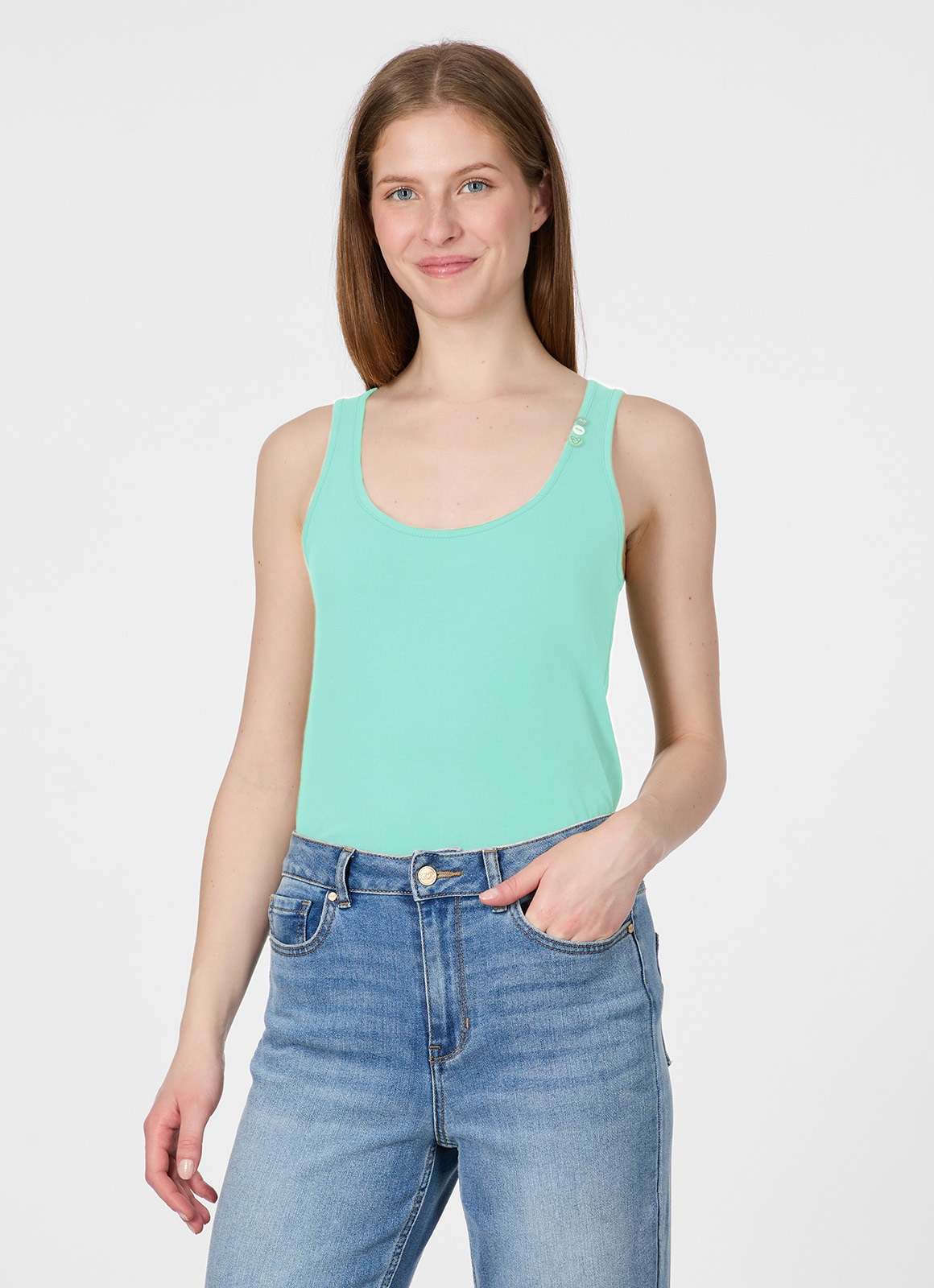 Ragwear Débardeur »FLLOUKIA GOTS« avec 3 boutons typiques de la marque au col rond