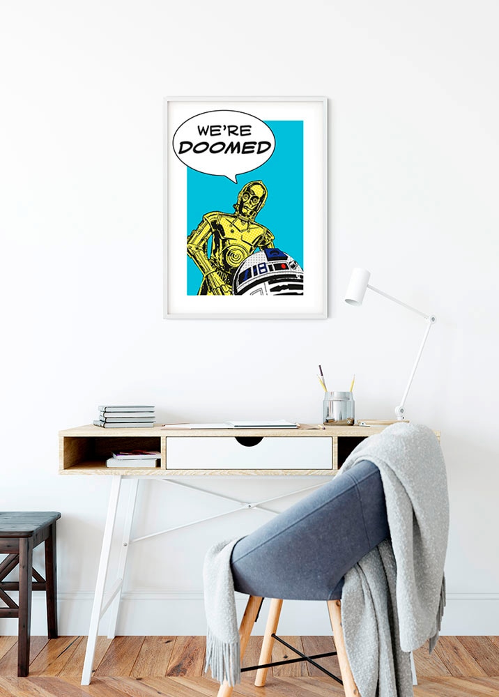 Komar Poster »Star Wars Classic Comic Quote Droids«, Star Wars, (1 St.), Kinderzimmer, Schlafzimmer, Wohnzimmer