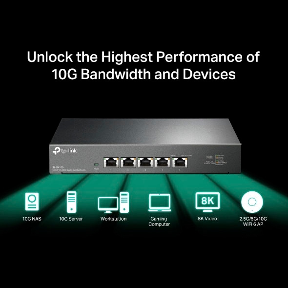 TP-Link Netzwerk-Switch »5-Port 10G Multi-Gigabit Switch«