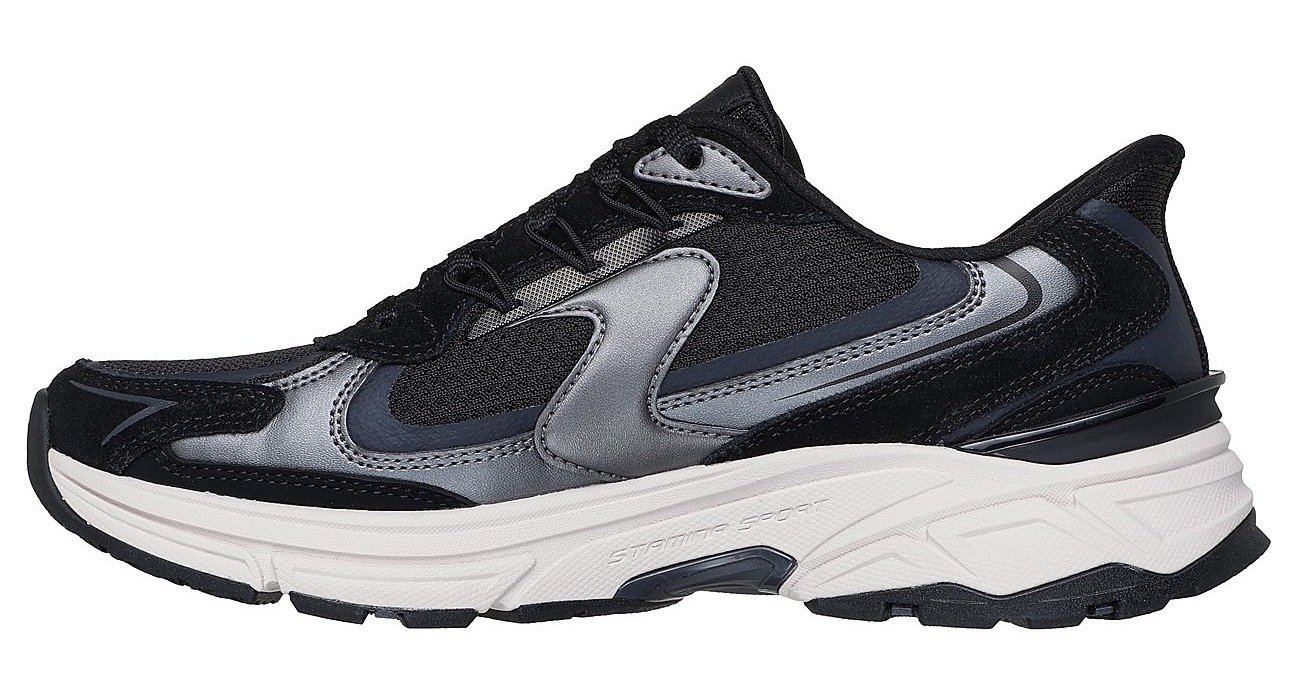 Skechers Slip-On Sneaker »STAMINA SPORT«  Retro Sneaker, Schnürschuh mit Metallic-Besätzen