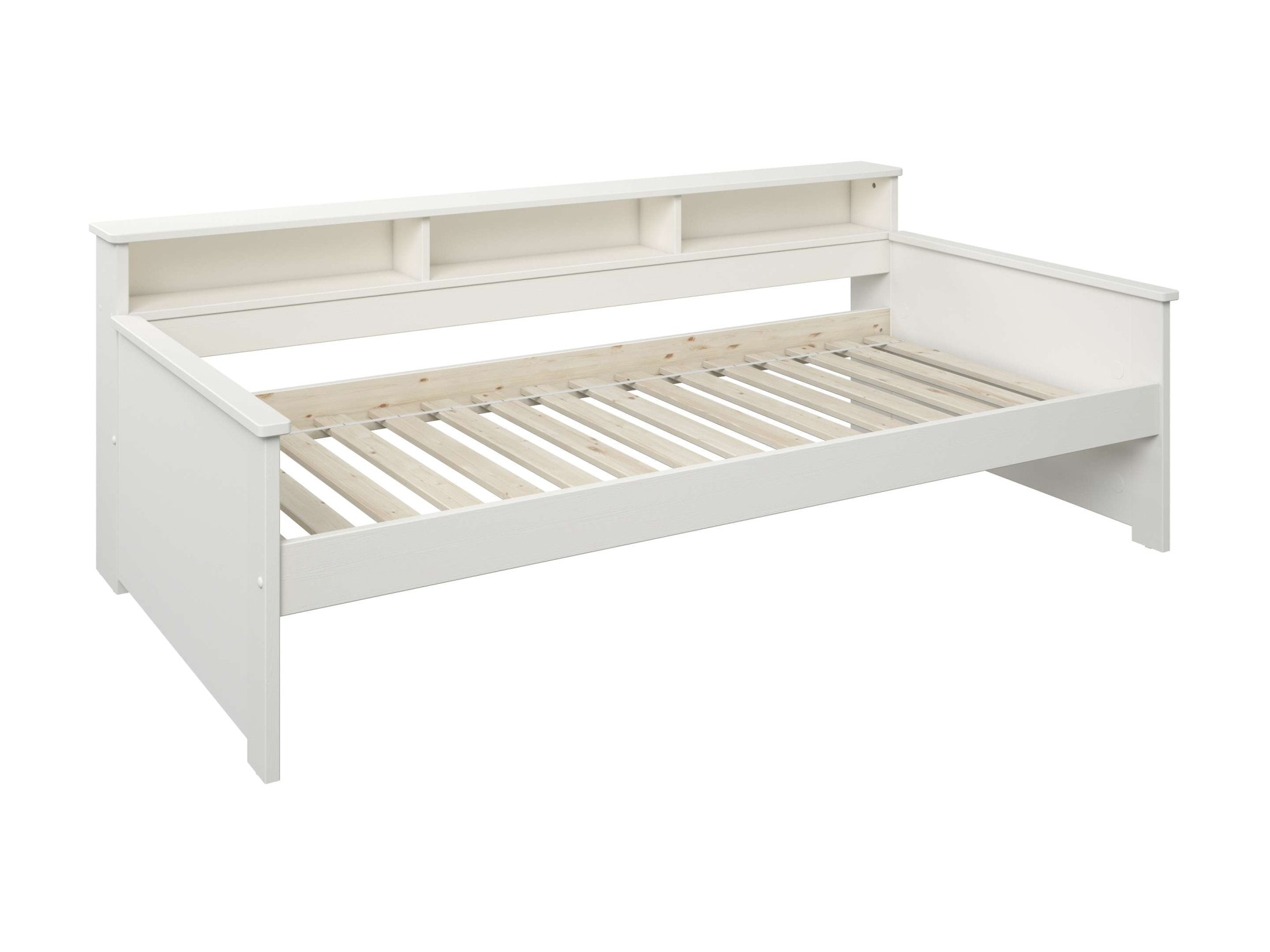 Home affaire Jugendbett »KERO, Daybed, Stauraumbett, platzsparend, Stauraum, 90x200cm«, zertifiziertes Massivholz, mit Ablagefächern, Schublade optional