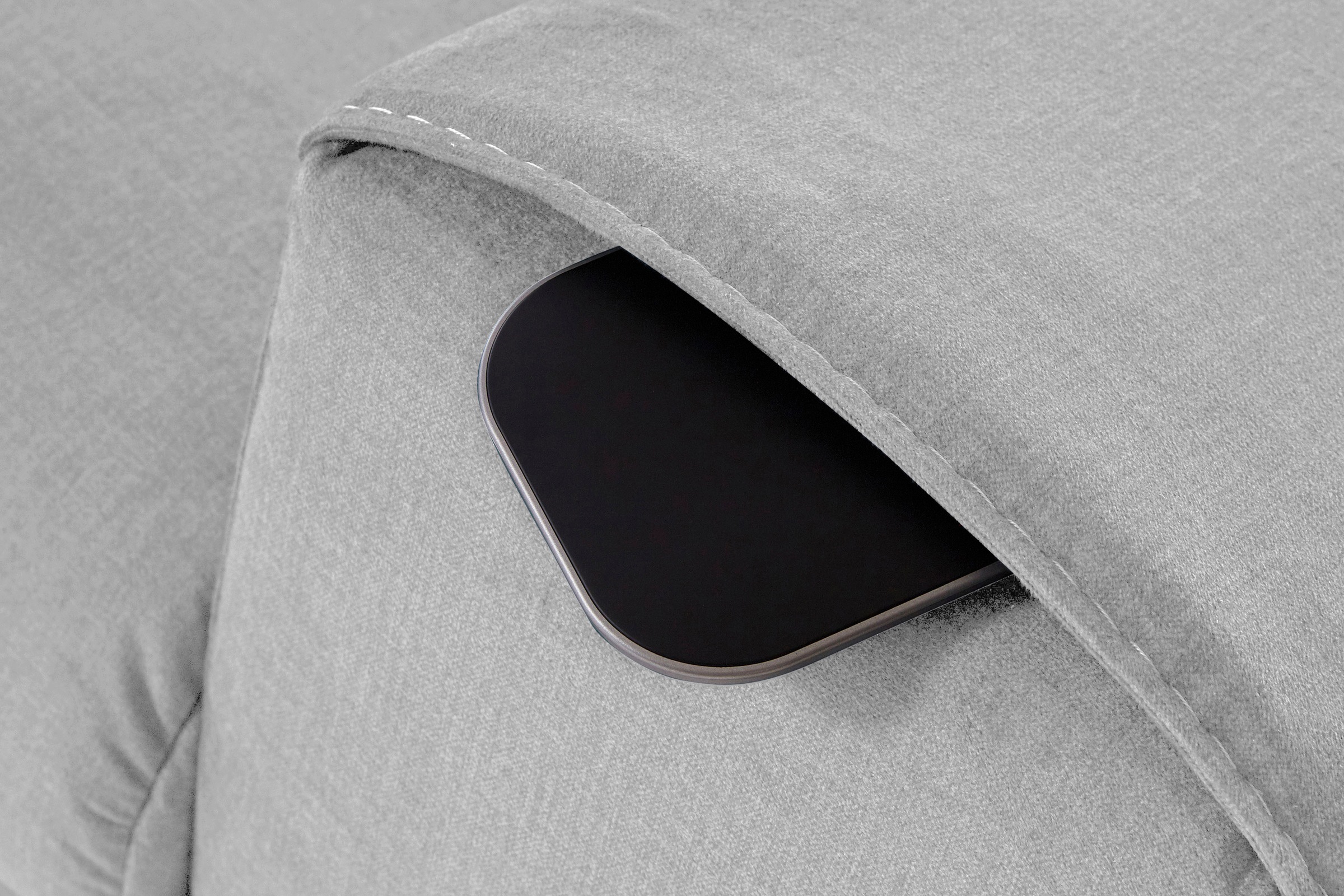 COTTA Ecksofa »Morven L-Form mit Kopfteilverstellung«, wahlweise mit Bettfunktion, Bettkasten & Wireless-Charger