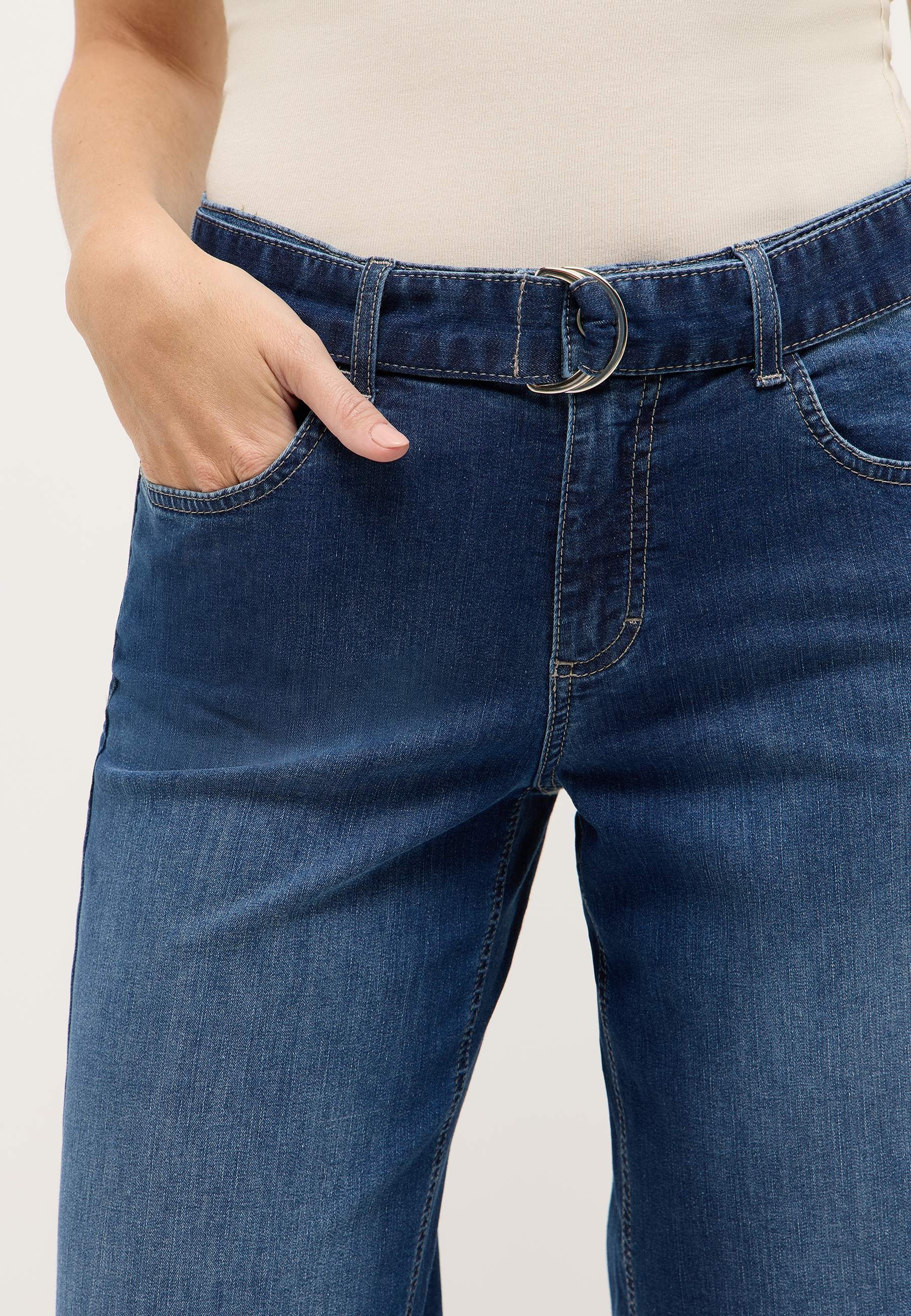 ANGELS 7/8-Jeans »Linn City« Culotte im Relaxed Fit, mit Gürtel