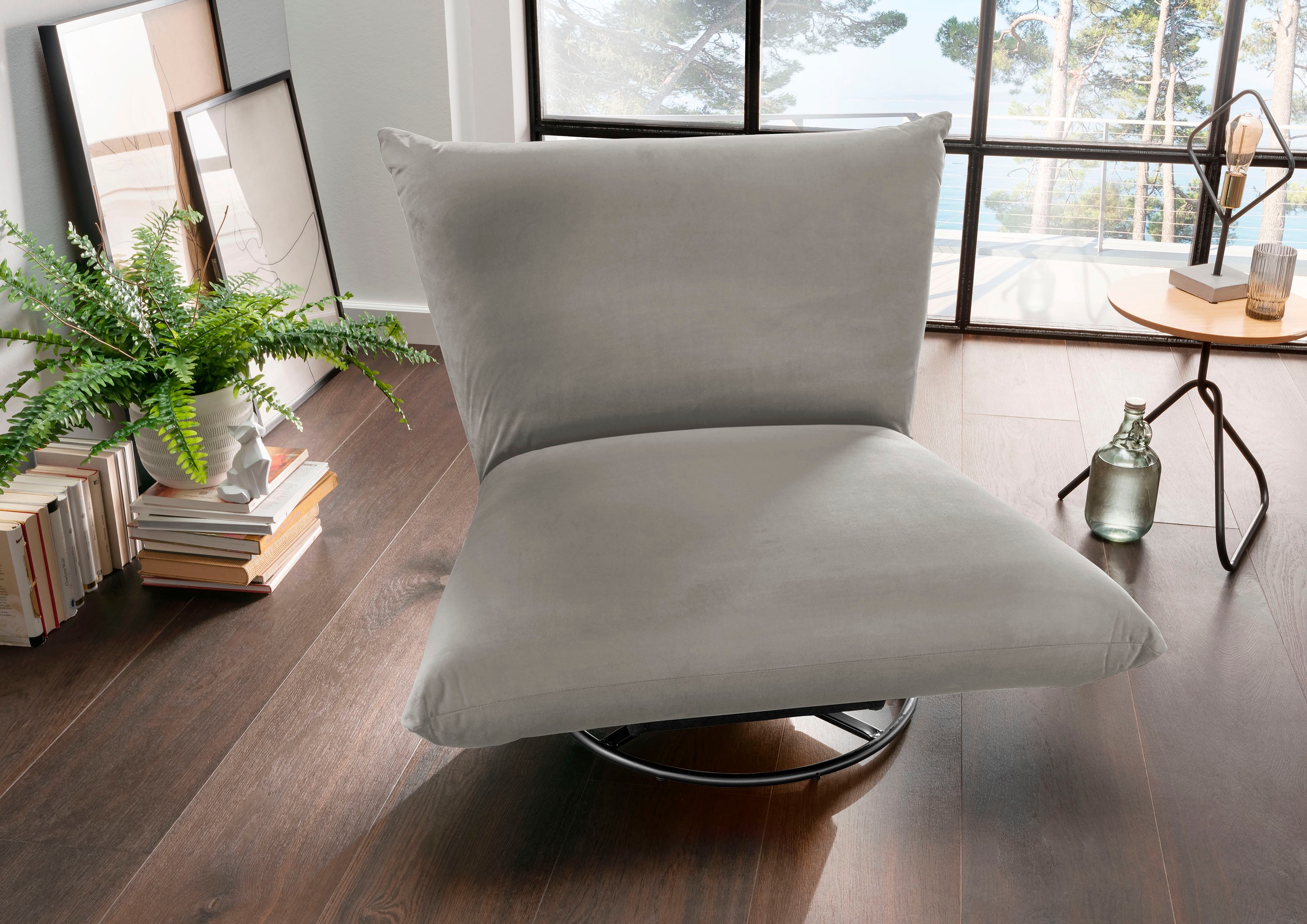 Home affaire Drehsessel »Cremona« 360° drehbar mit Metallfuss